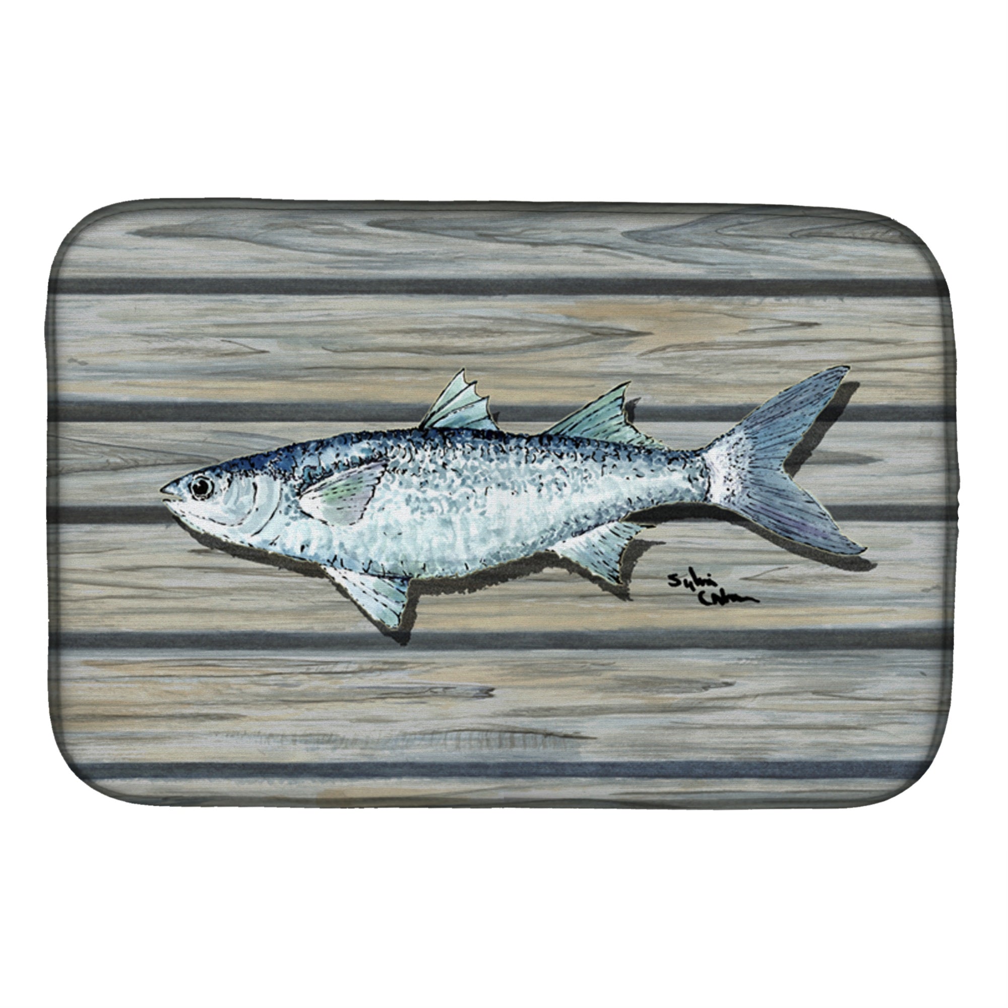 'Caroline'S Treasures Fish Mullet Dish Drying Mat, 14'''' X 21'''', Multicolor''
