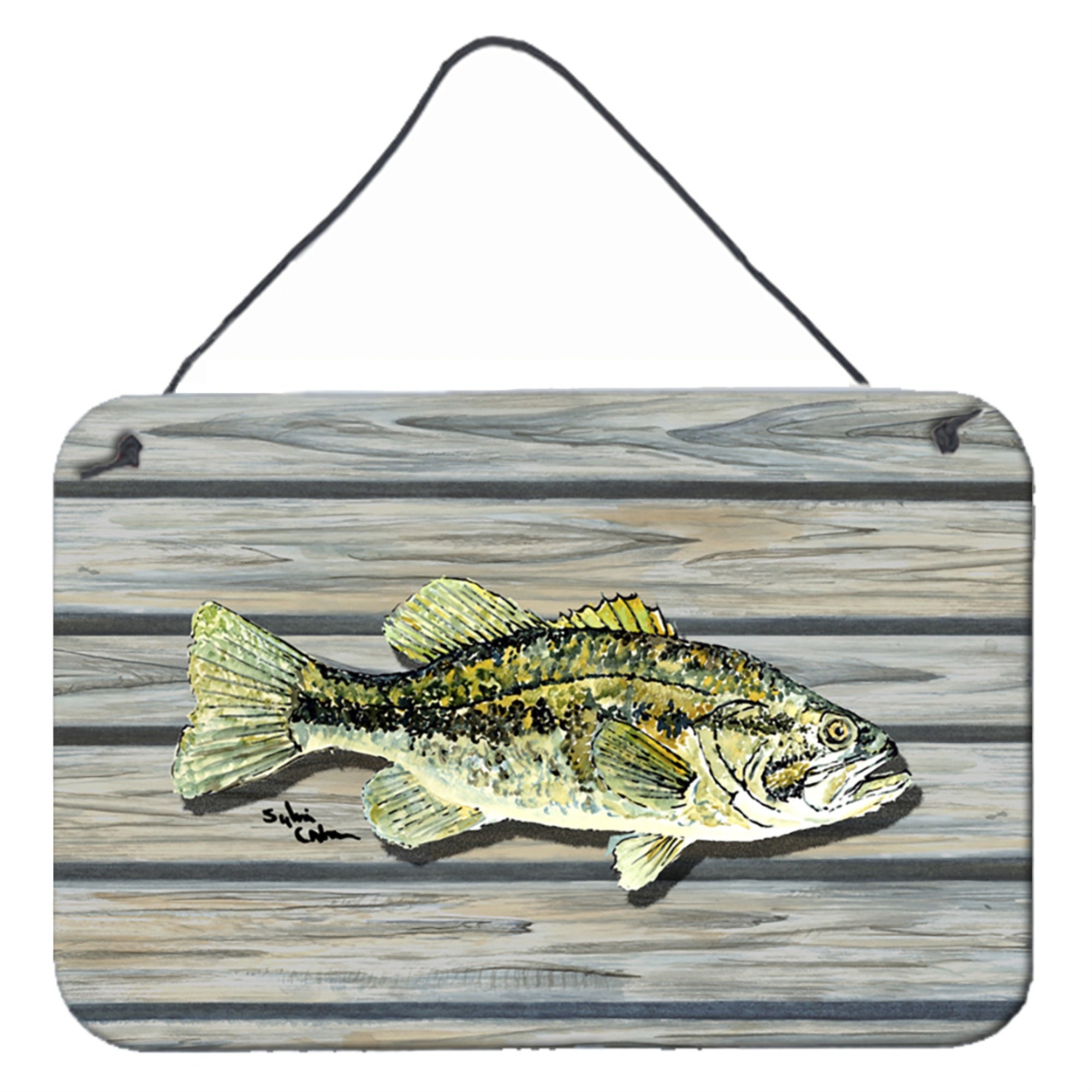 'Caroline'S Treasures Fish Bass Small Mouth Aluminum Metal Wall Or Door Hanging Prints, 8 X 12''''''