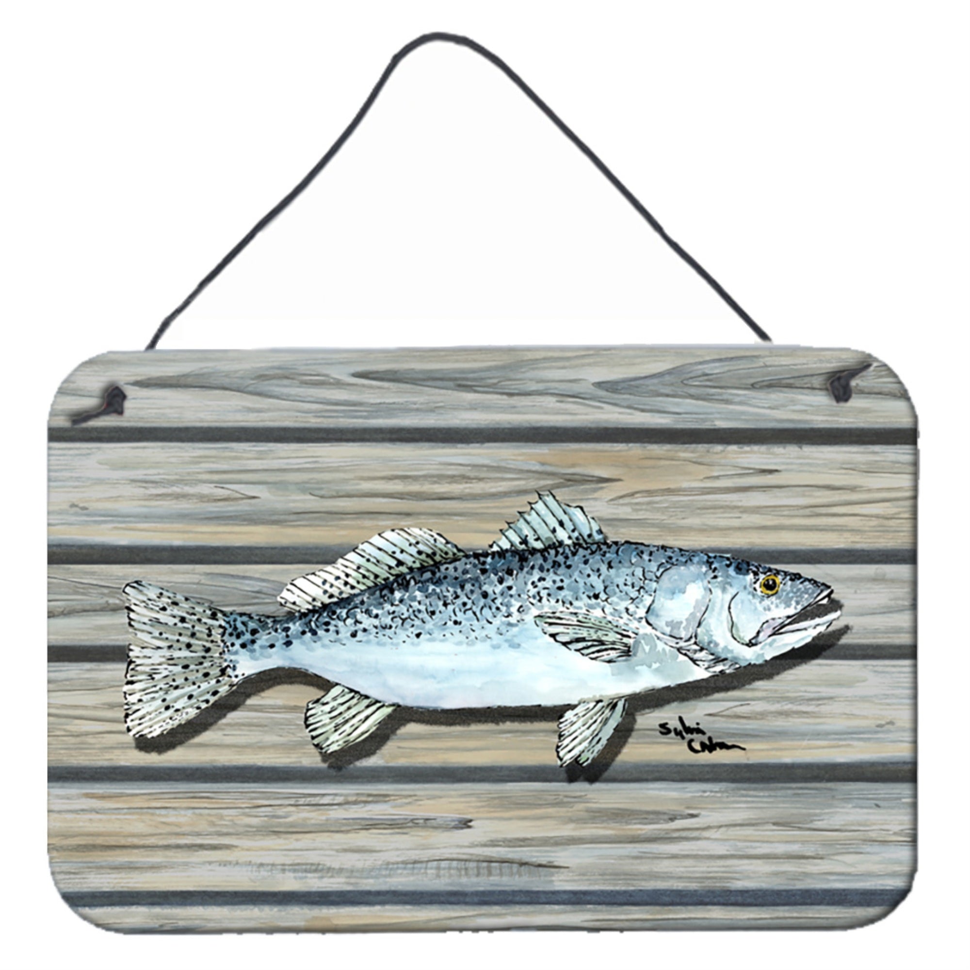 'Caroline'S Treasures Fish Speckled Trout Aluminum Metal Wall Or Door Hanging Prints, 8 X 12''''''