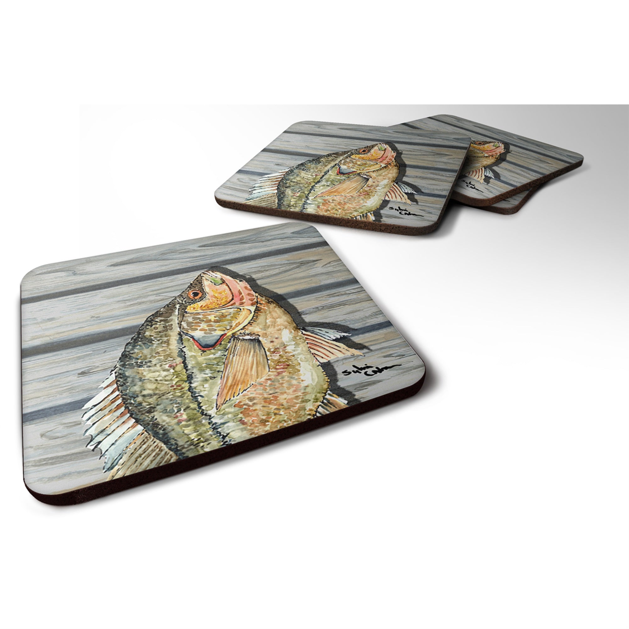 'Caroline'S Treasures 8498Fc Croppie Foam Coasters (Set Of 4), 3.5'''' H X 3.5'''' W, Multicolor''