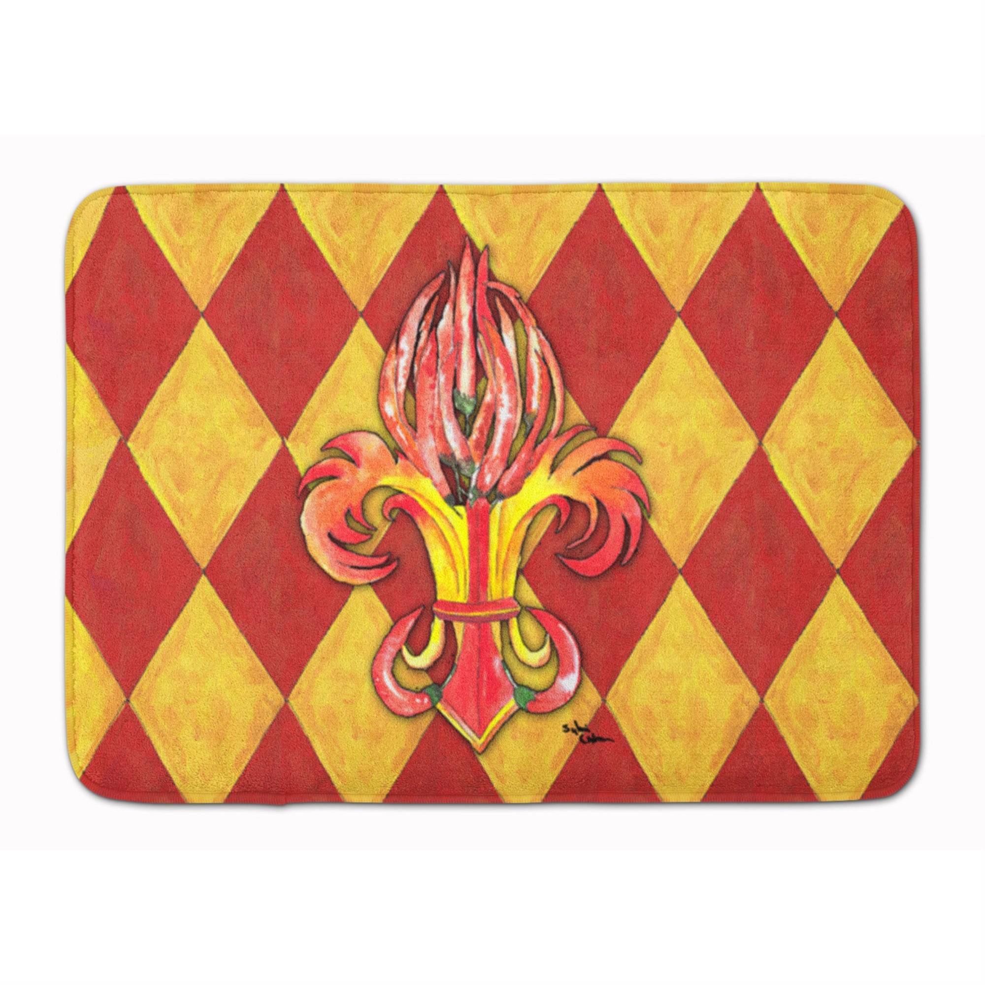 'Caroline'S Treasures Peppers Fleur De Lis Floor Mat, 19'''' X 27'''', Multicolor''