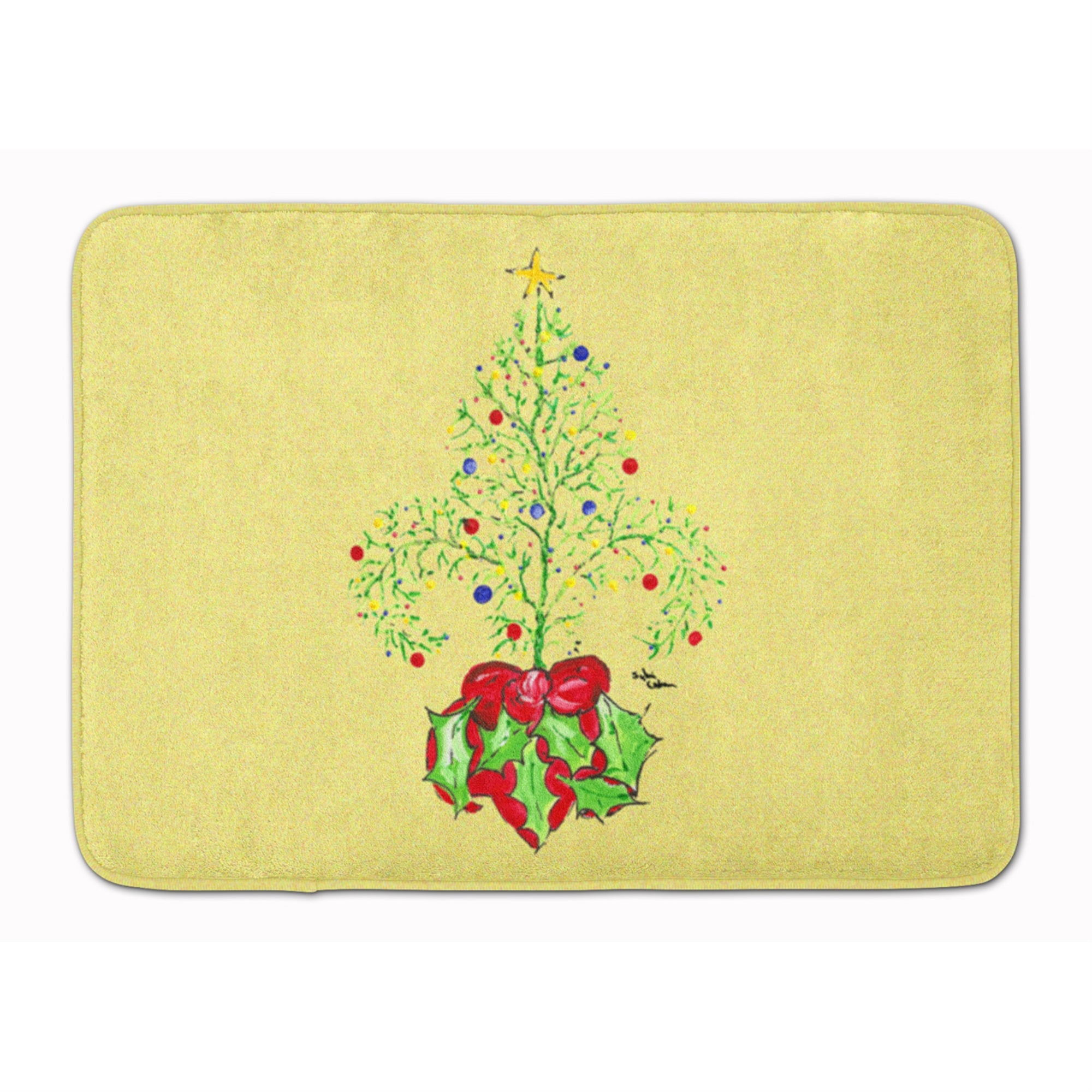 'Caroline'S Treasures Christmas Tree Fleur De Lis Floor Mat, 19'''' X 27'''', Multicolor''