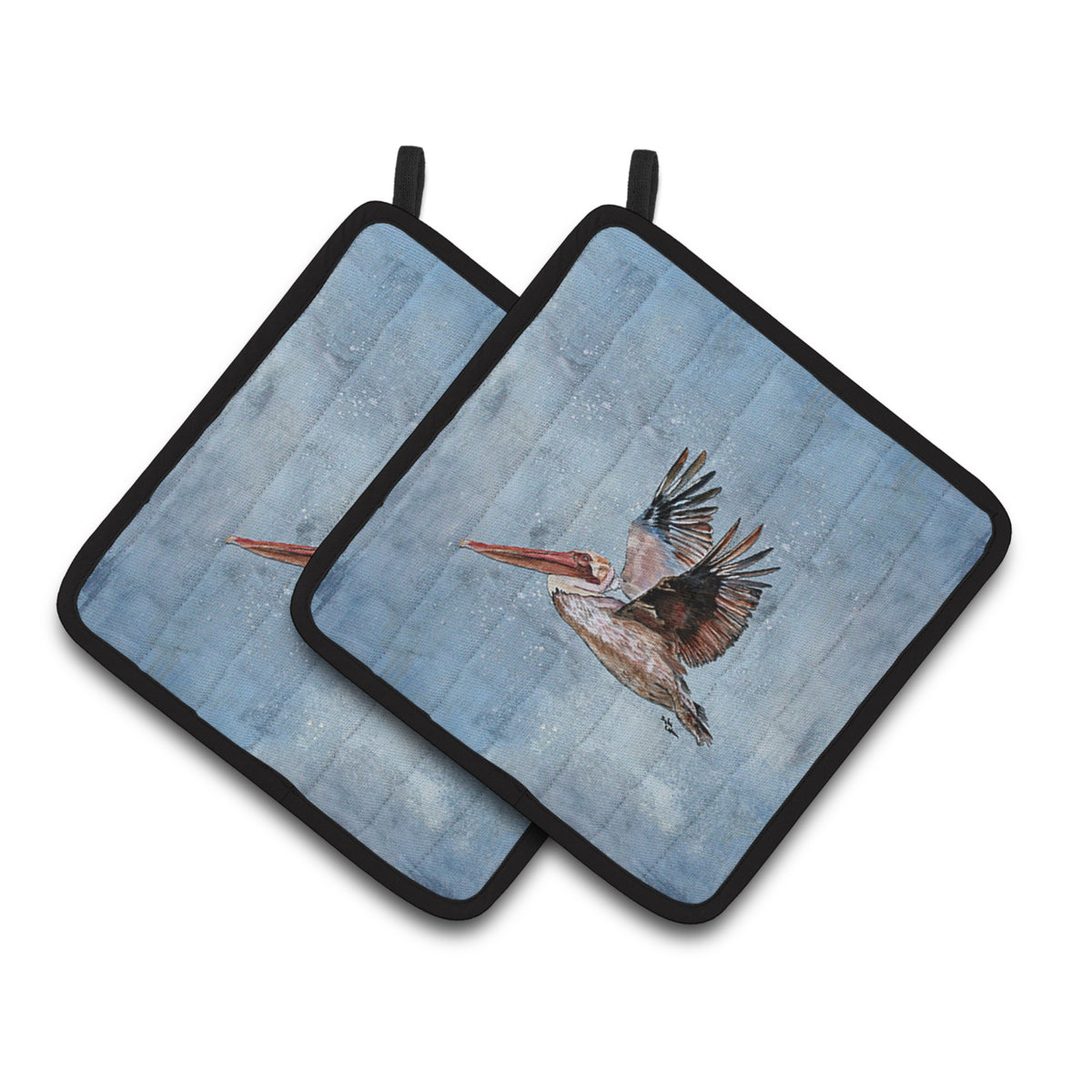 'Caroline'S Treasures Bird - Pelican Pair Of Pot Holders 8506Pthd, 7.5Hx7.5W, Multicolor''