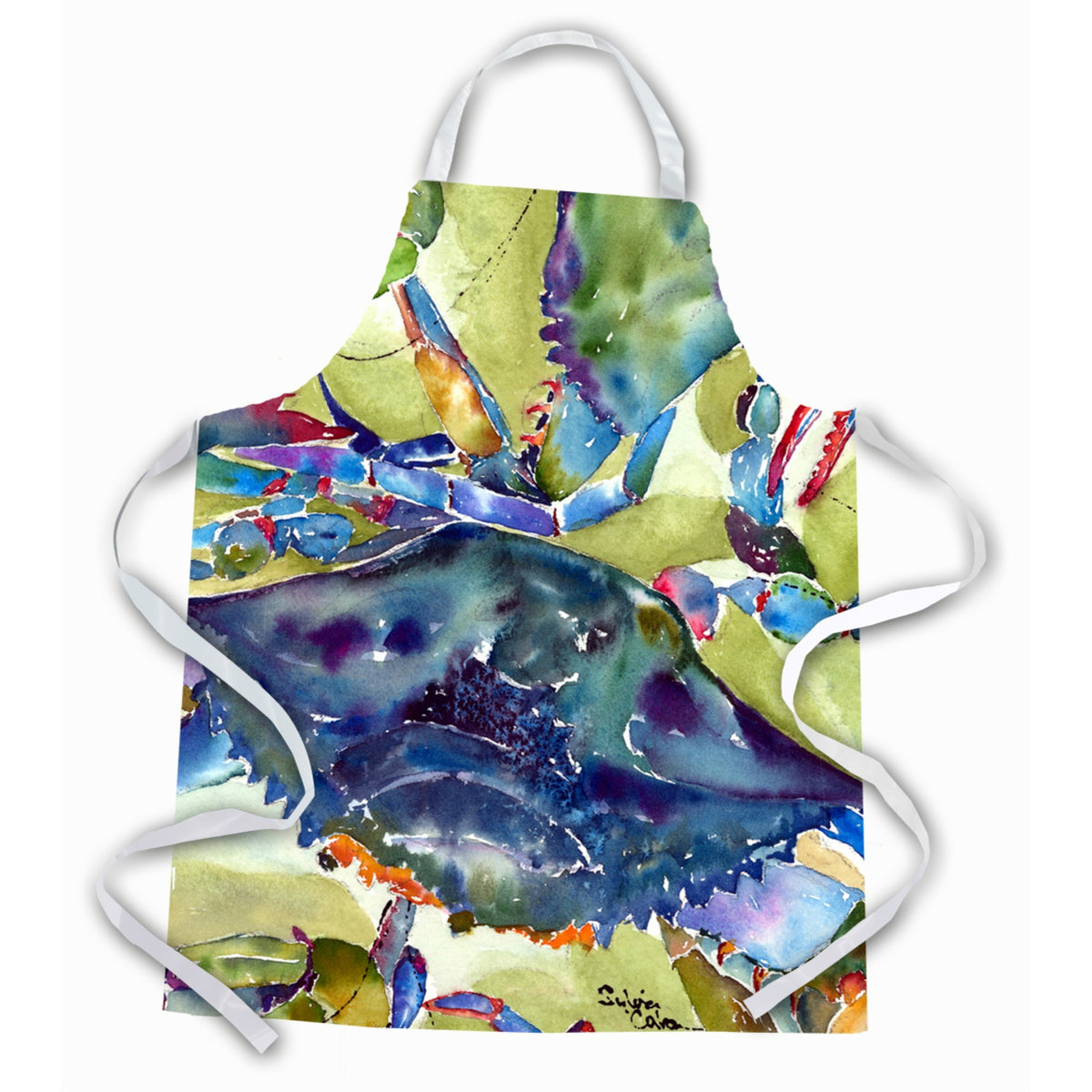 'Caroline'S Treasures 8512Apron Crab All Over Apron, Large, Multicolor''