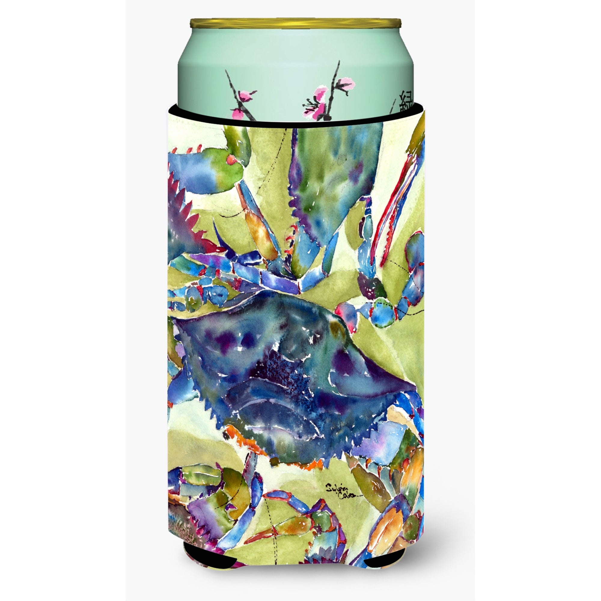 Crab All Over  Tall Boy Beverage Insulator Beverage Insulator Hugger