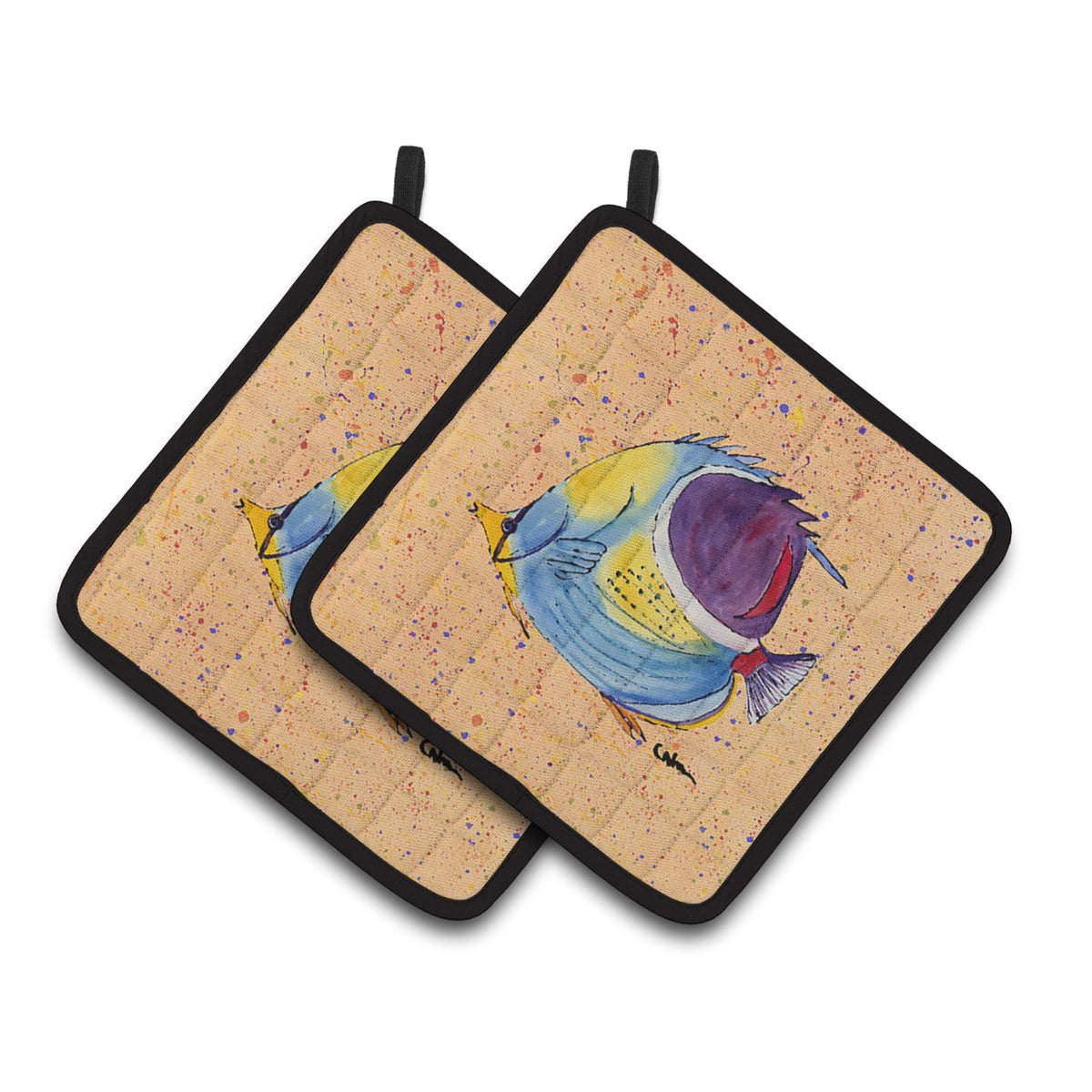 'Caroline'S Treasures Tropical Fish Pair Of Pot Holders 8529Pthd, 7.5Hx7.5W, Multicolor''