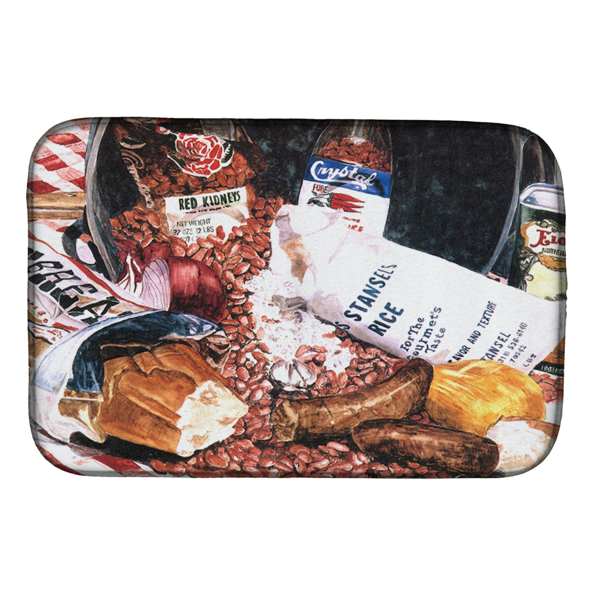 'Caroline'S Treasures Red Beans And Rice Dish Drying Mat, 14'''' X 21'''', Multicolor''