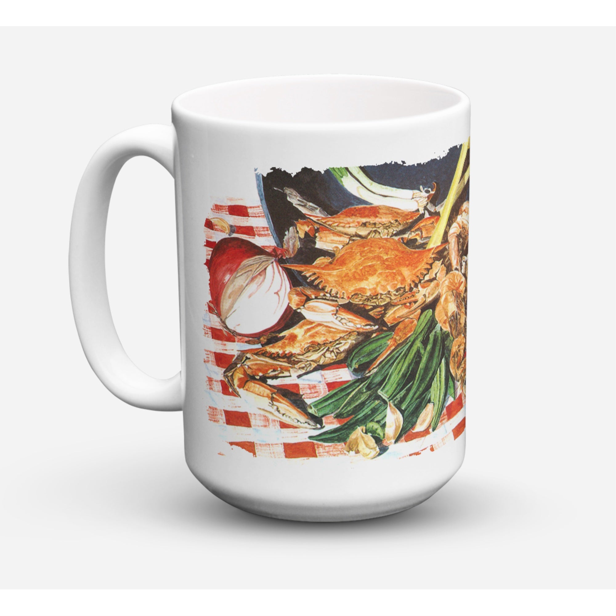 Carolines Treasures 8537CM15 Crab Boil Dishwasher Safe Microwavable Ceramic Coffee Mug 15 oz Multicolor