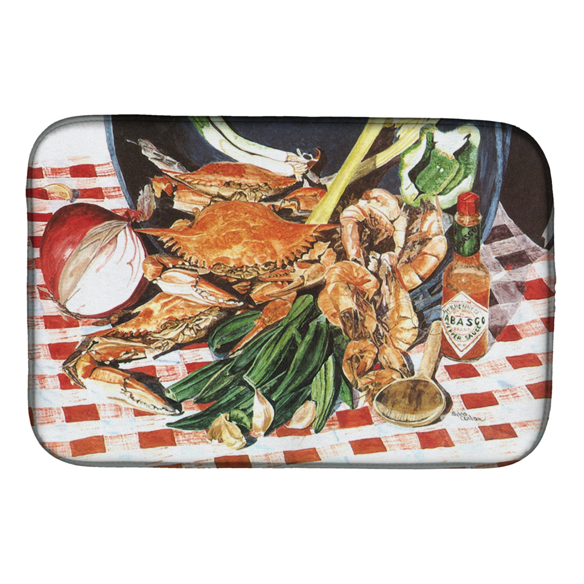 'Caroline'S Treasures Crab Boil Dish Drying Mat, 14'''' X 21'''', Multicolor''