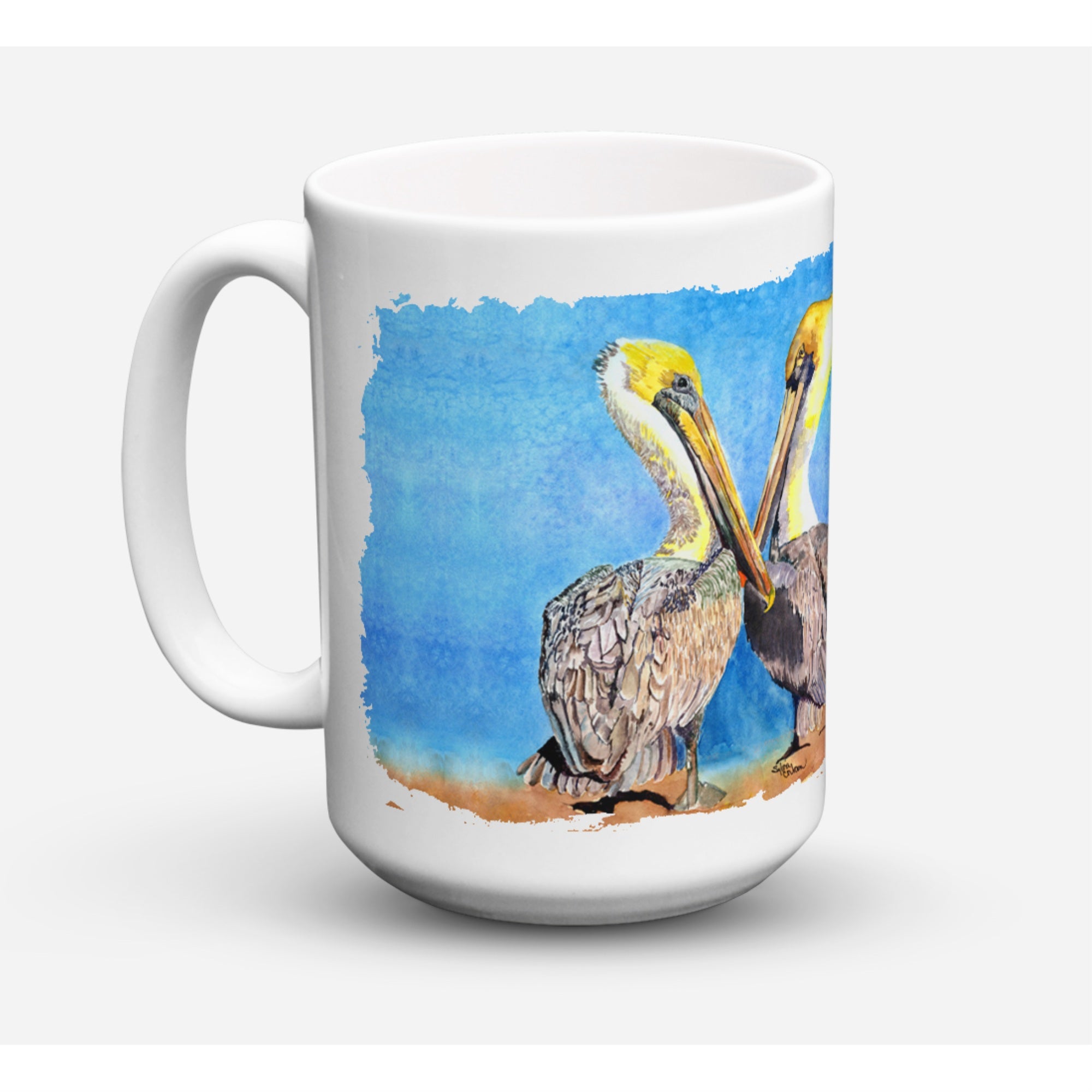 Carolines Treasures 8539CM15 Pelican Dishwasher Safe Microwavable Ceramic Coffee Mug 15 oz Multicolor