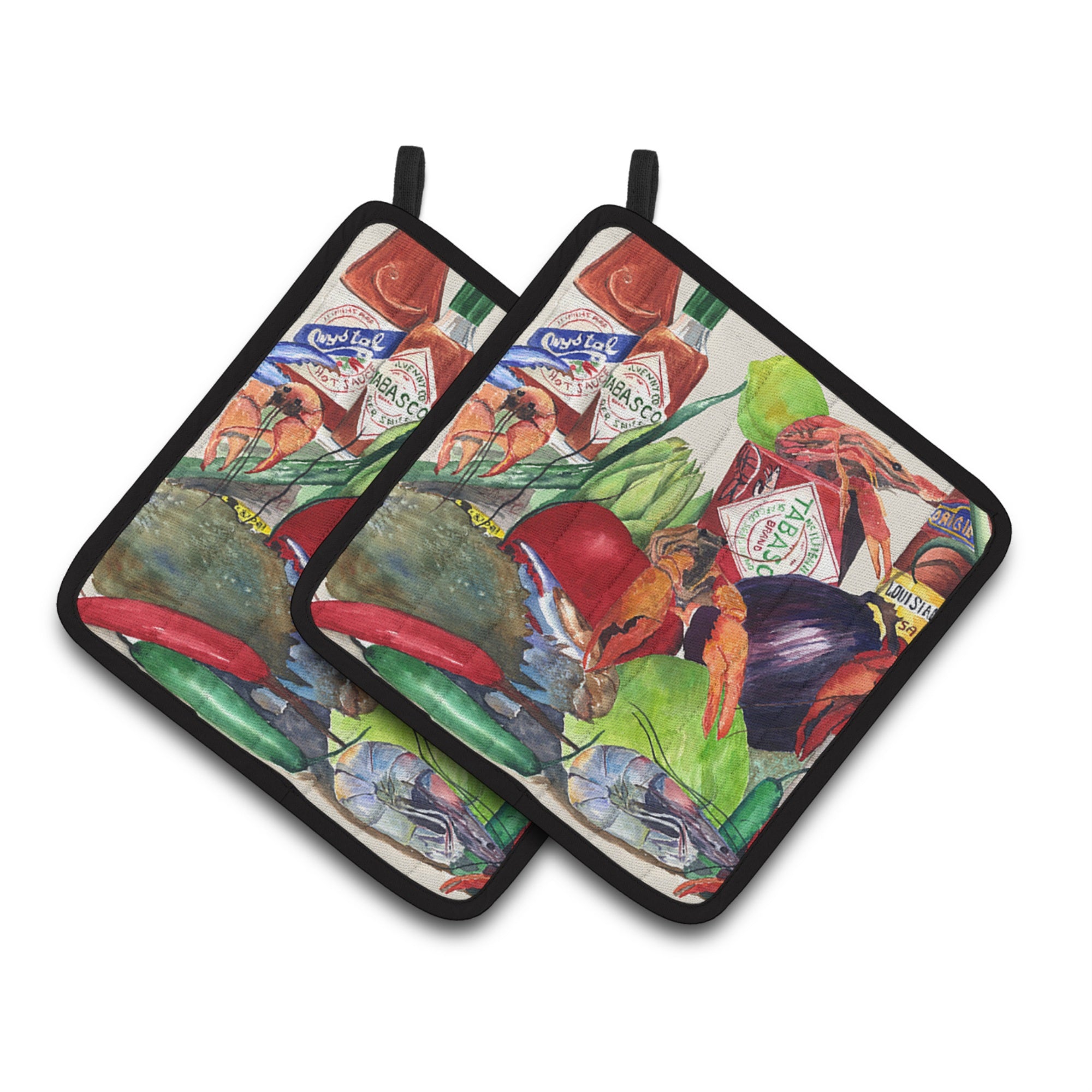 'Caroline'S Treasures Louisiana Spices Pair Of Pot Holders 8540-1Pthd, 7.5Hx7.5W, Multicolor''