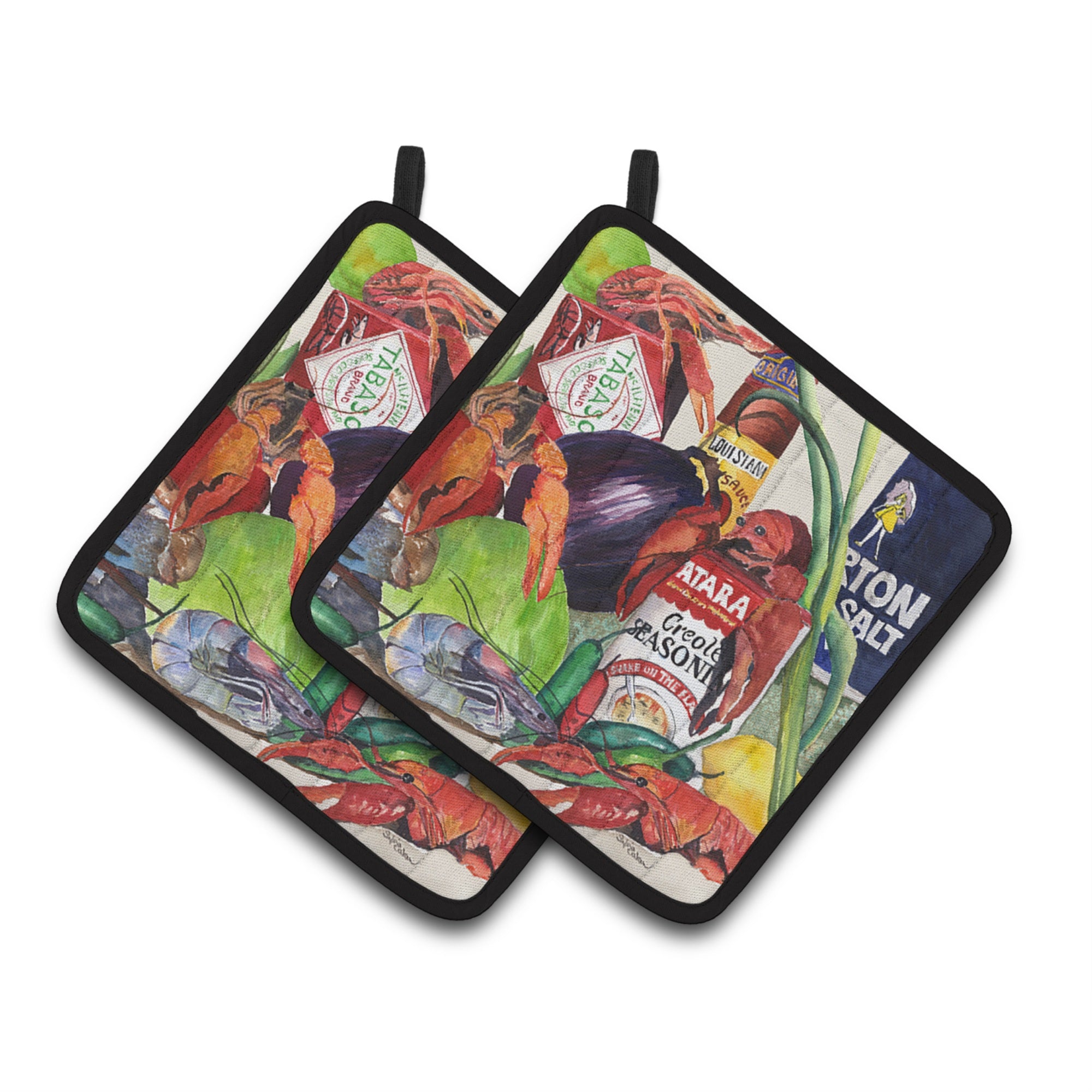 'Caroline'S Treasures Louisiana Spices Pair Of Pot Holders 8540-2Pthd, 7.5Hx7.5W, Multicolor''