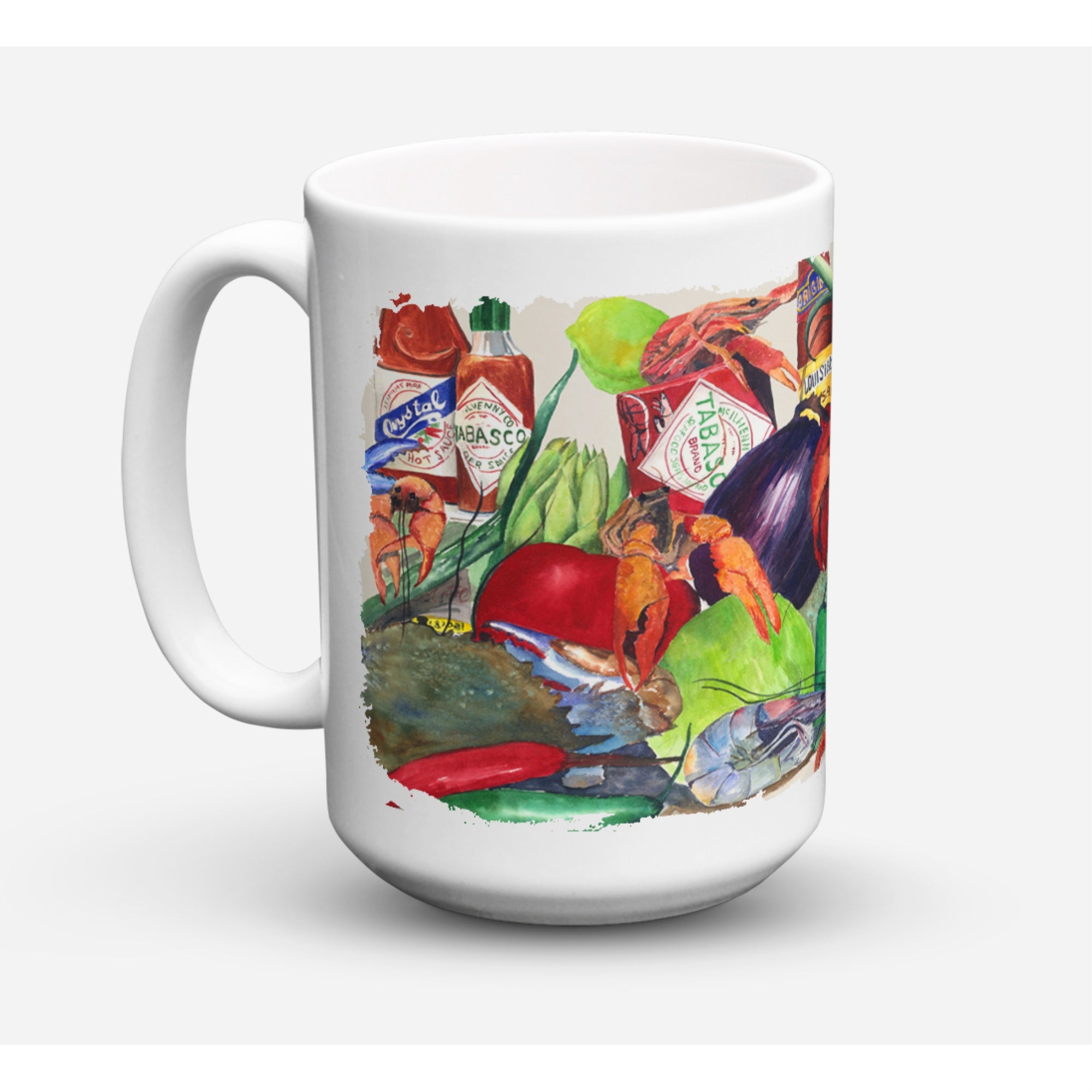 Carolines Treasures 8540CM15 Louisiana Spices Microwavable Ceramic Coffee Mug 15 oz Multicolor