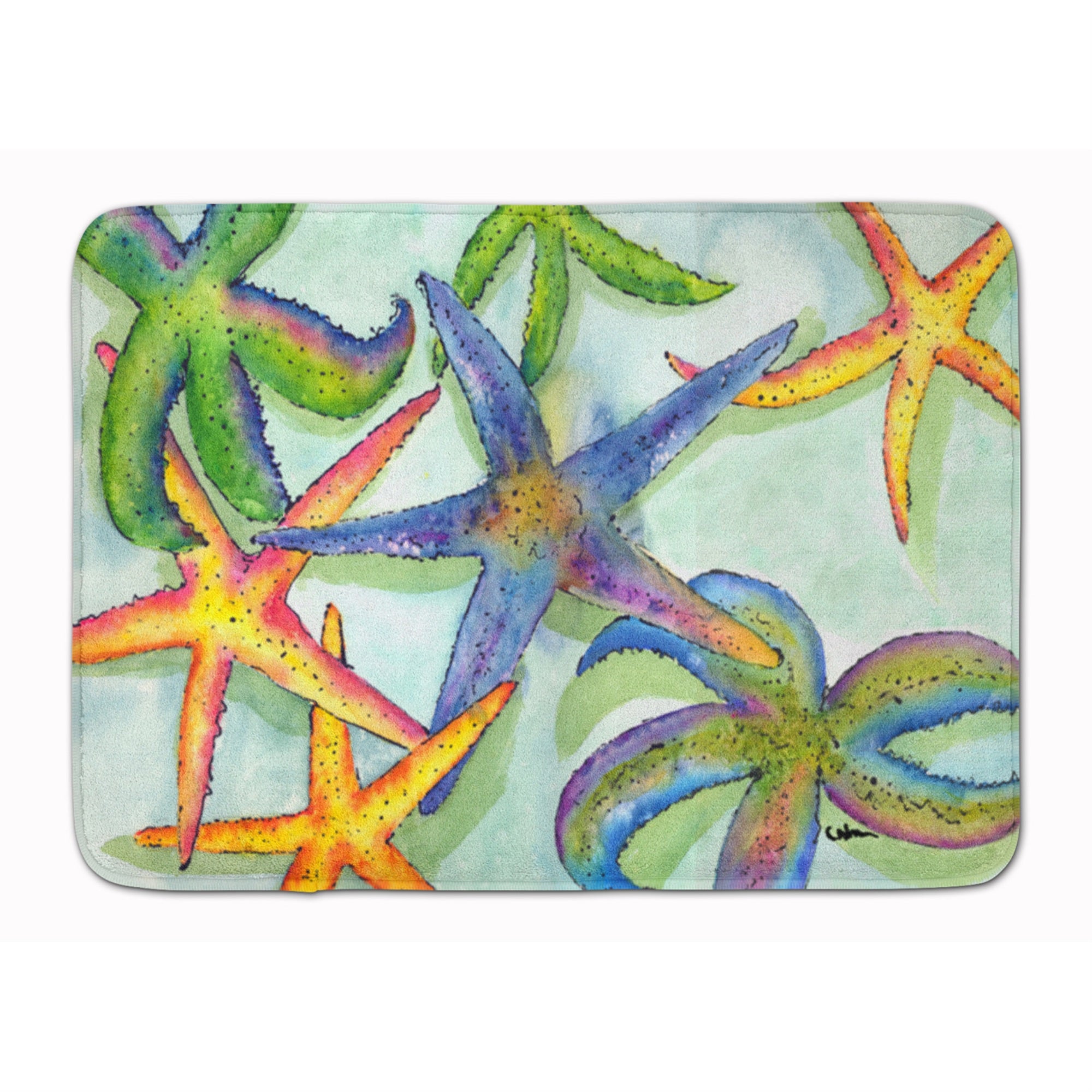 'Caroline'S Treasures Starfish Floor Mat, 19'''' X 27'''', Multicolor''