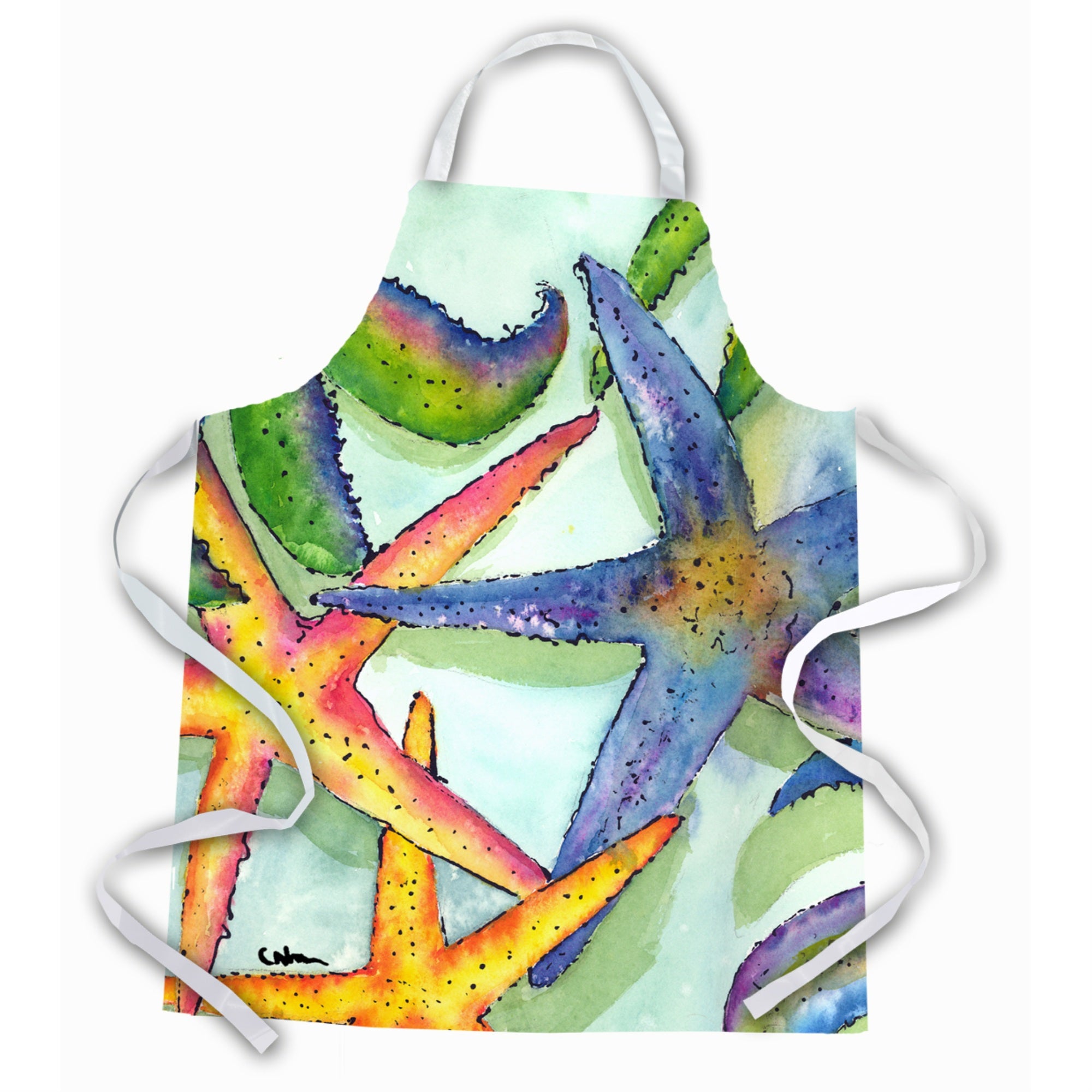 'Caroline'S Treasures 8542Apron Starfish Apron, Large, Multicolor''