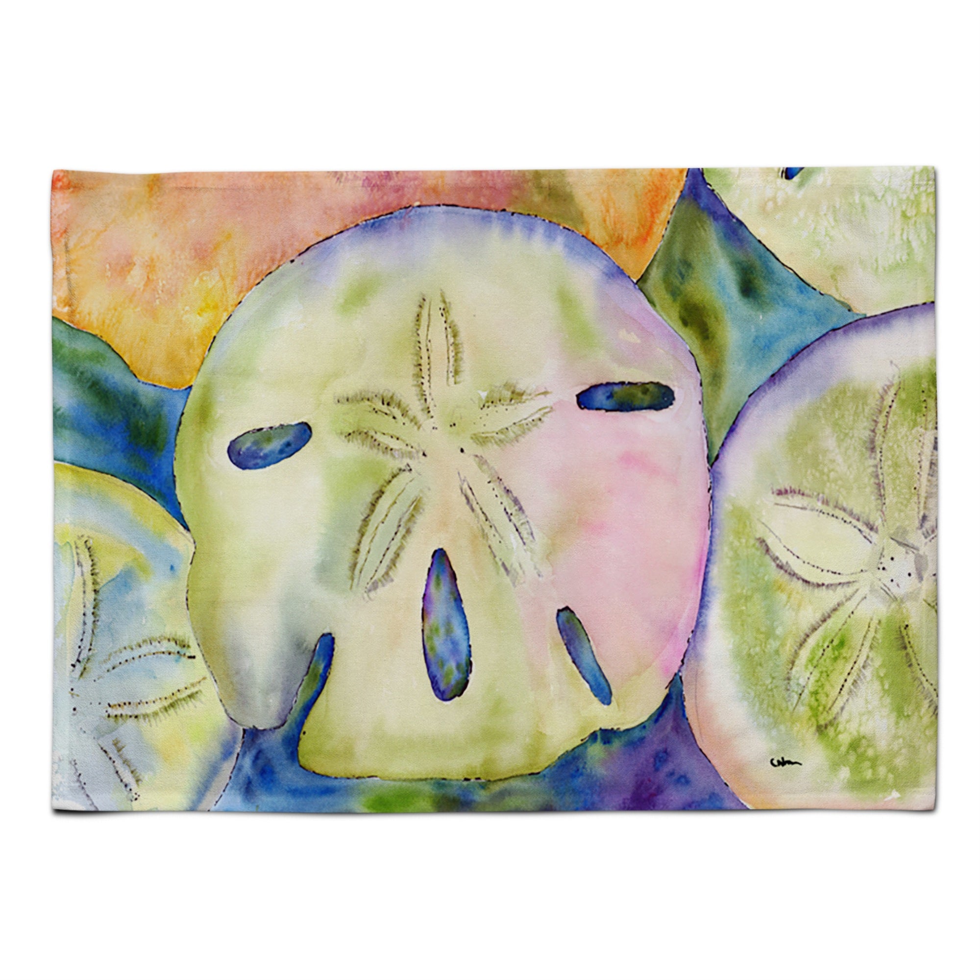 'Caroline'S Treasures 8545Plmt Sand Dollar Fabric Placemat, Multicolor''