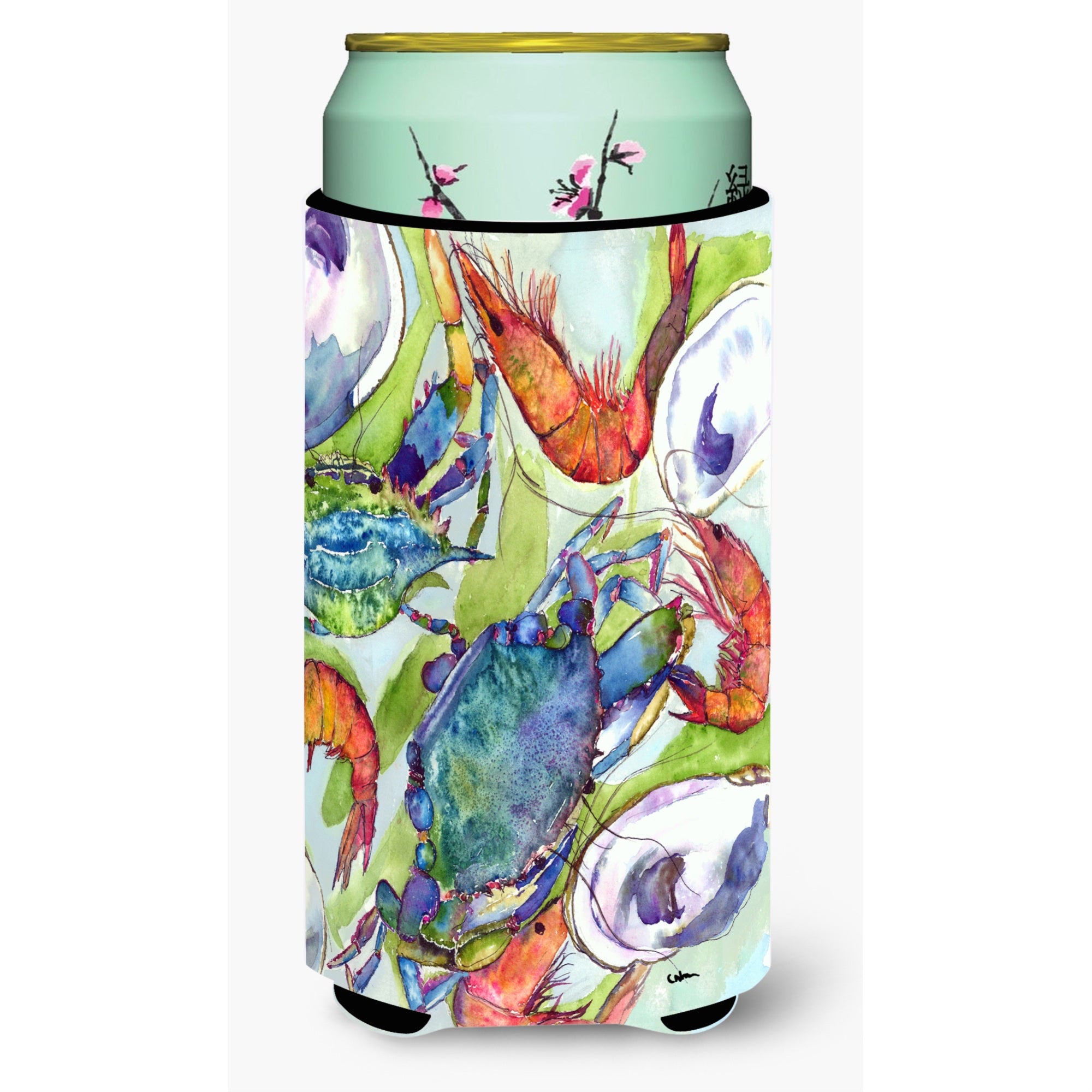 'Crab, Shrimp And Oysters Tall Boy Beverage Insulator Beverage Insulator Hugger''