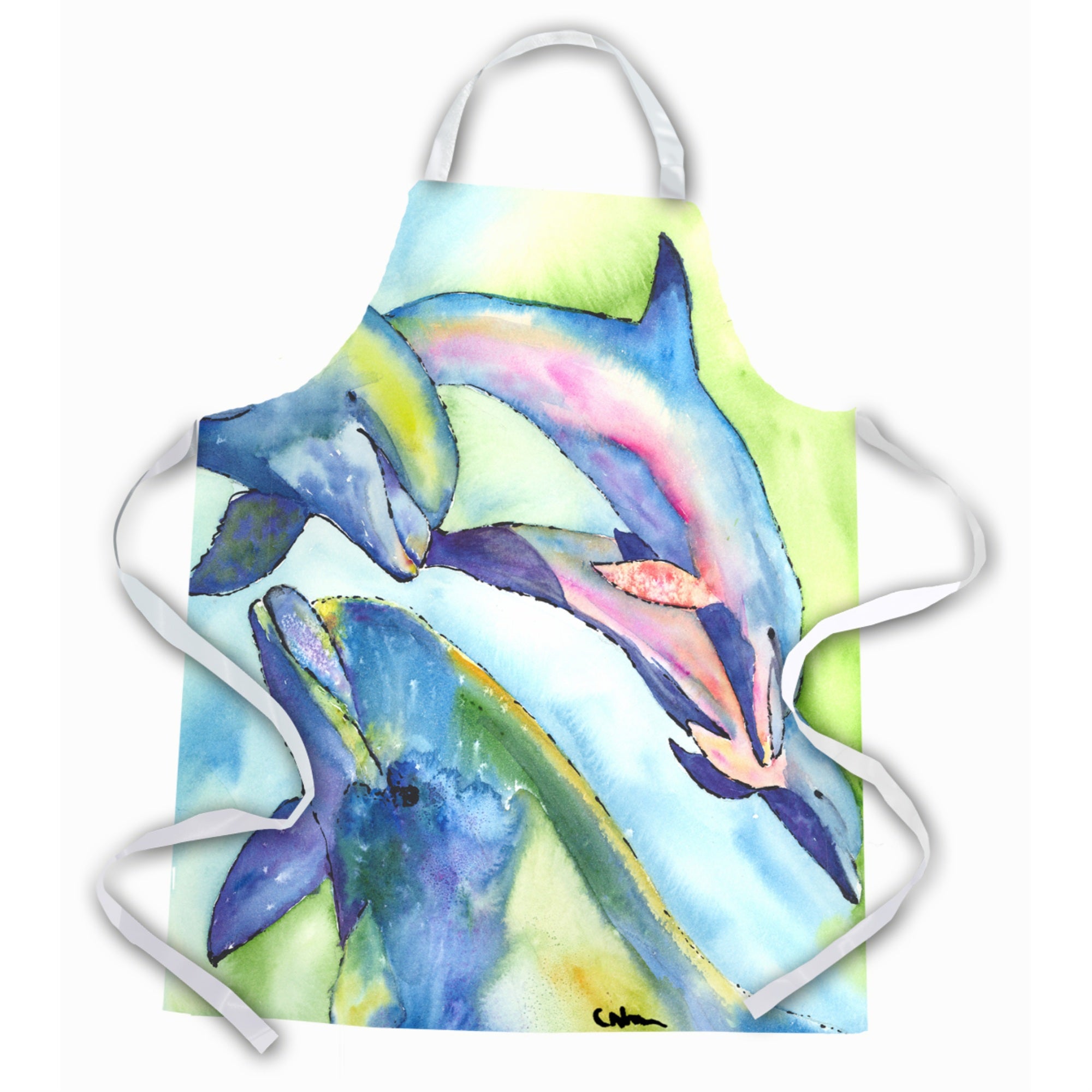 'Caroline'S Treasures 8548Apron Dolphin Apron, Large, Multicolor''