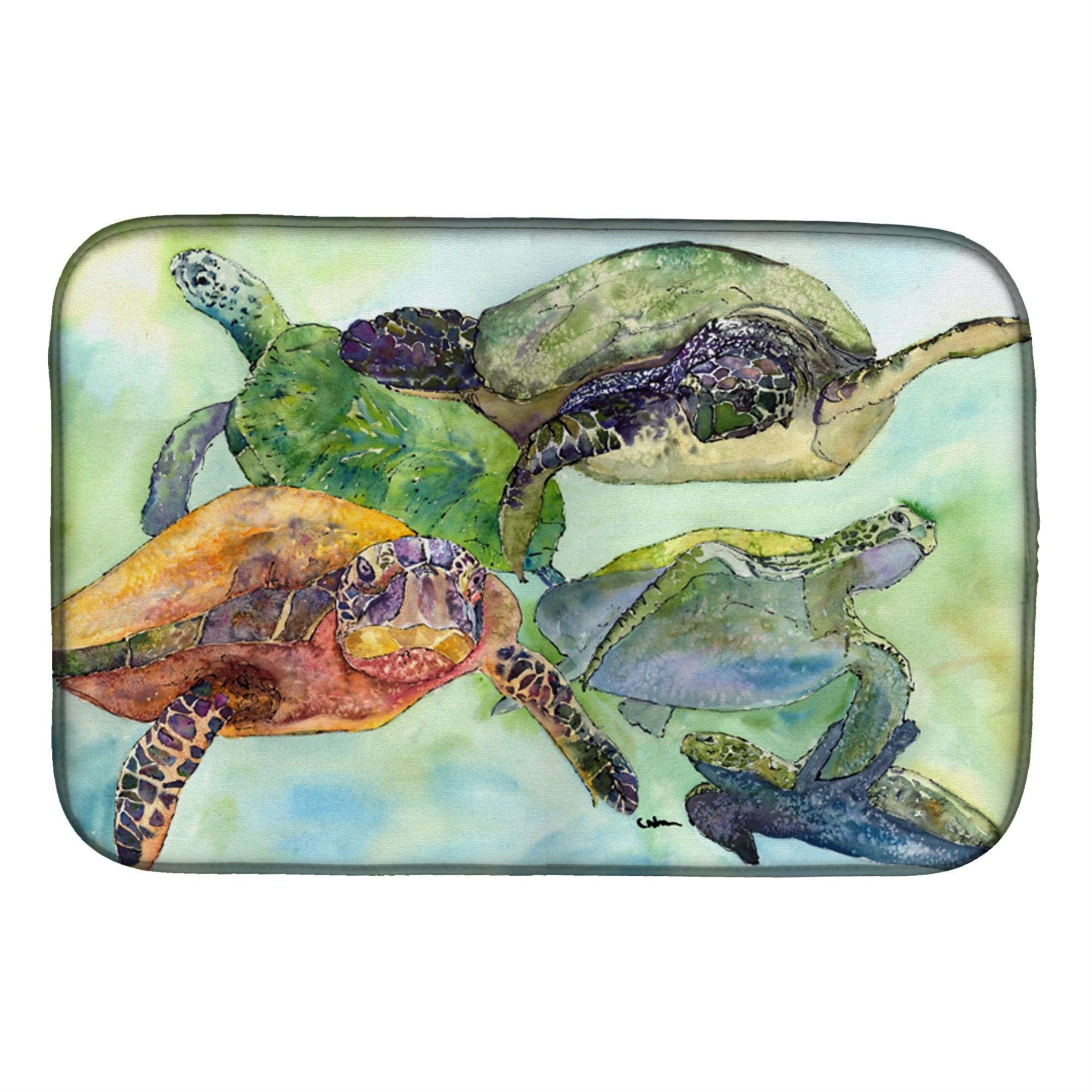 Turtle Dish Drying Mat 8549Ddm