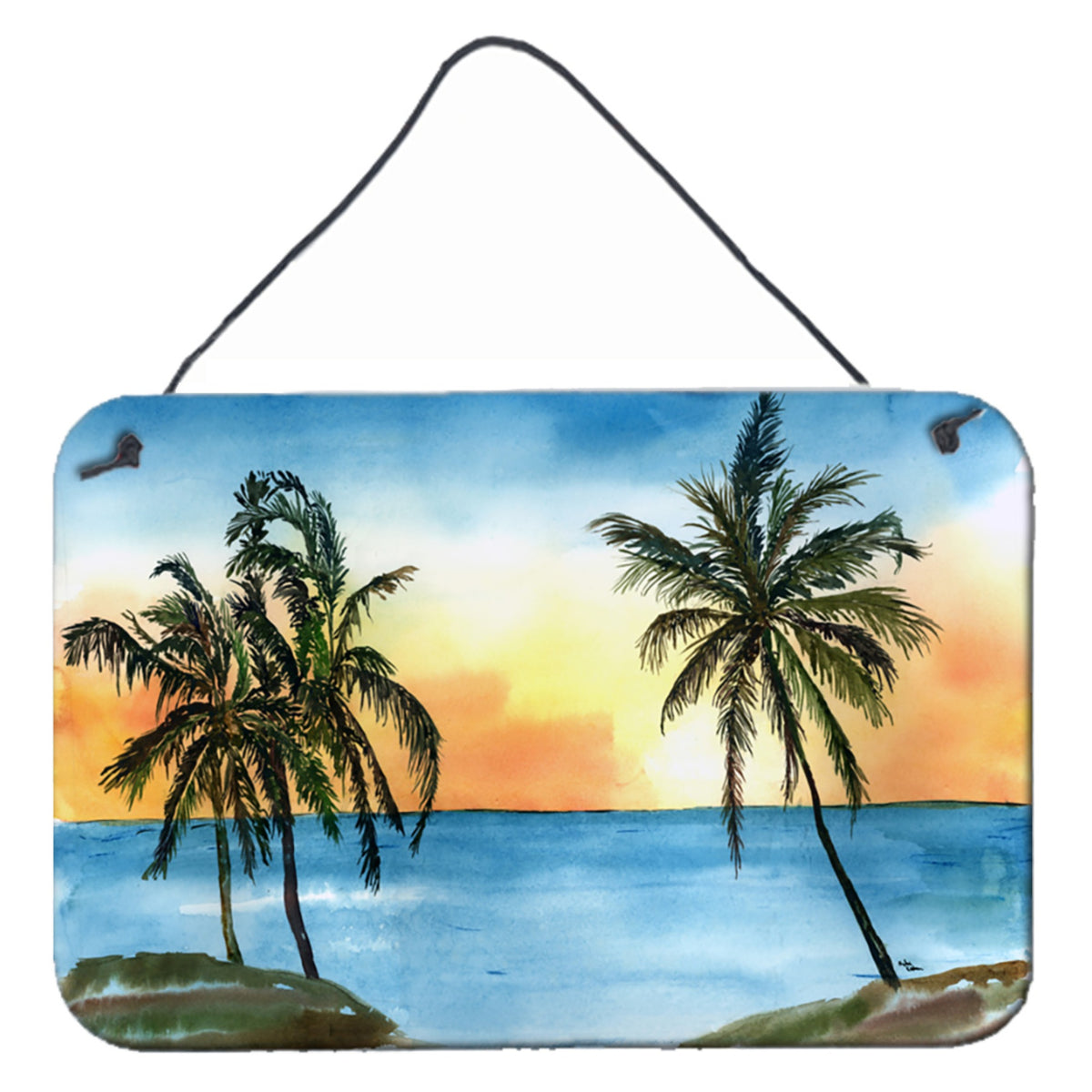 'Caroline'S Treasures 8551Ds812 Palm Tree Aluminum Metal Wall Or Door Hanging Prints, 8 X 12''''''