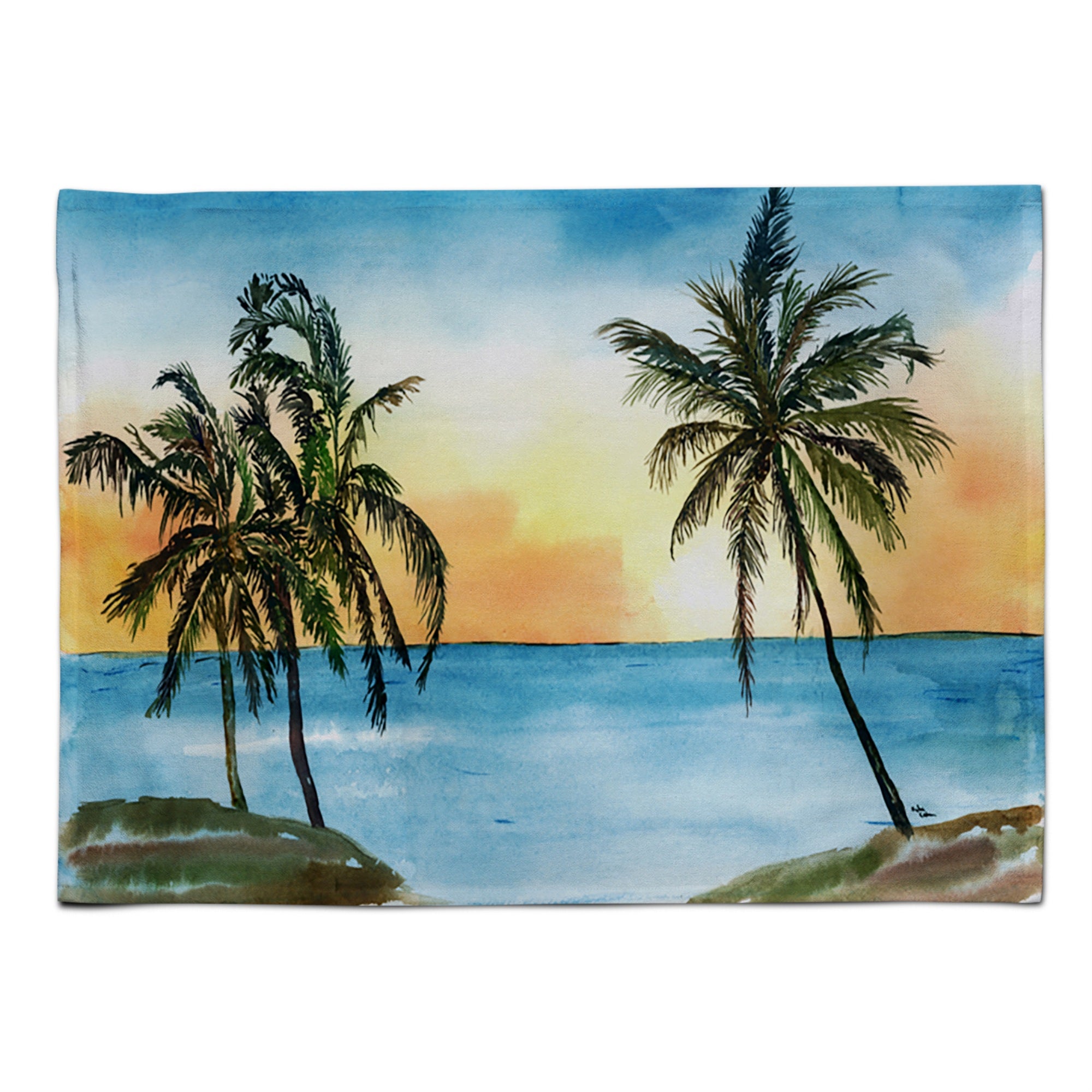 'Caroline'S Treasures 8551Plmt Palm Tree Fabric Placemat, Multicolor''