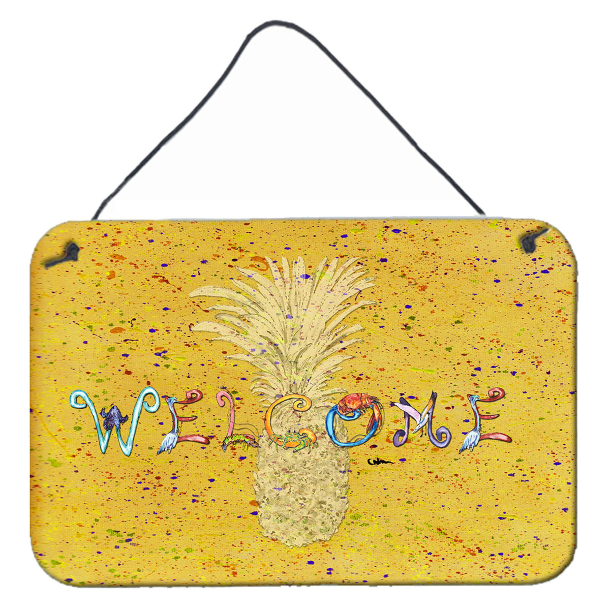 'Caroline'S Treasures 8557Ds812 Pineapple Aluminum Metal Wall Or Door Hanging Prints, 8 X 12''''''