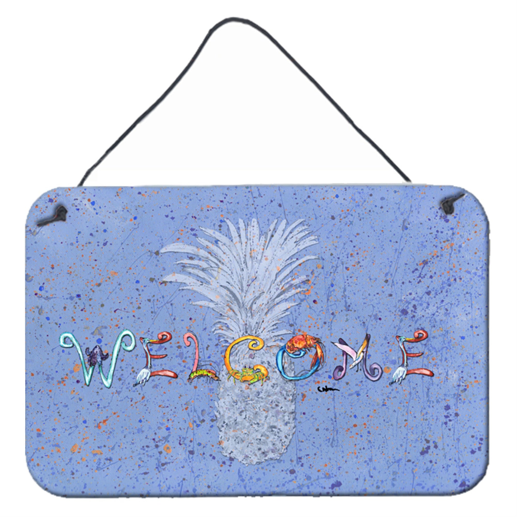 'Caroline'S Treasures 8563Ds812 Pineapple Aluminum Metal Wall Or Door Hanging Prints, 8 X 12''''''