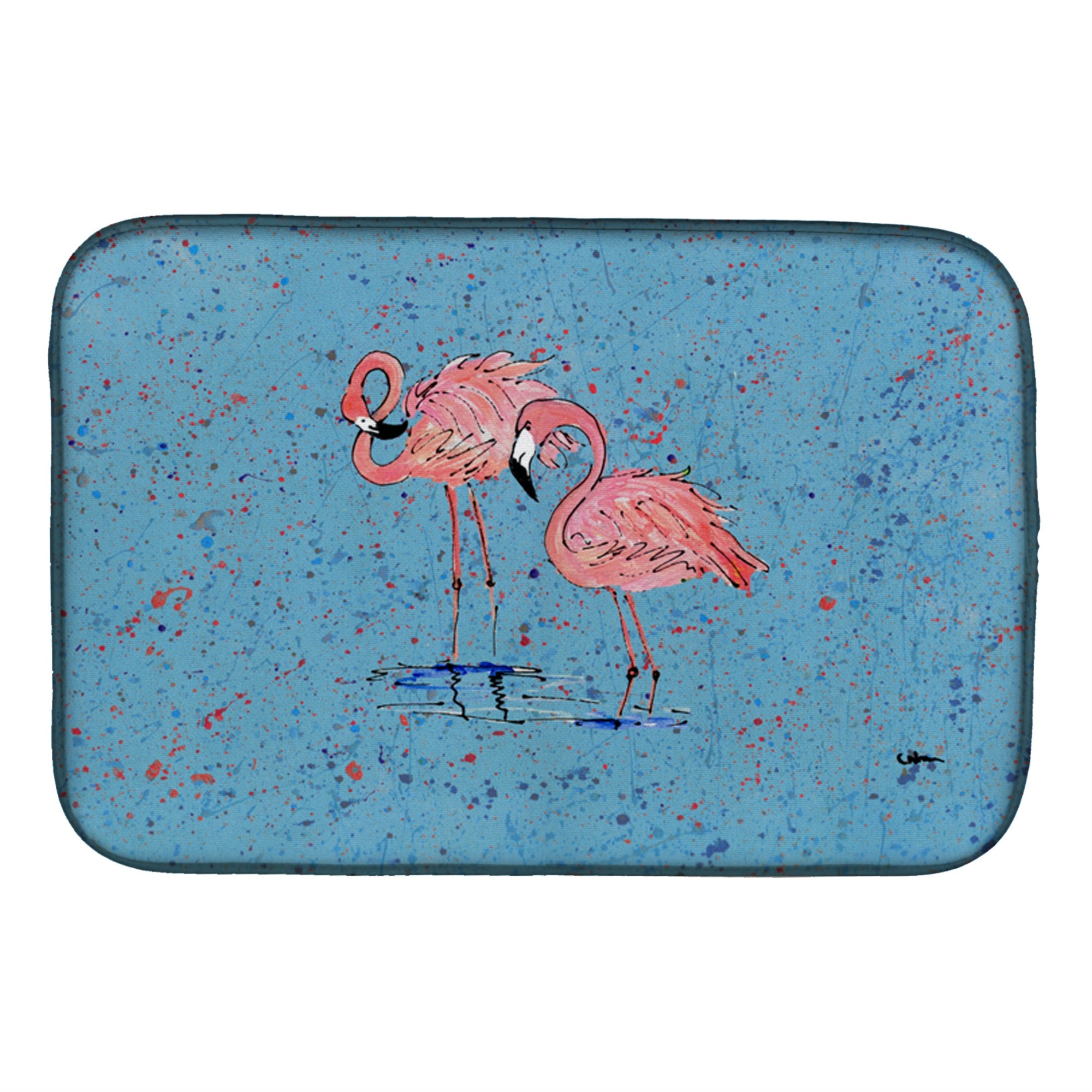 'Caroline'S Treasures Flamingo Dish Drying Mat, 14'''' X 21'''', Multicolor''