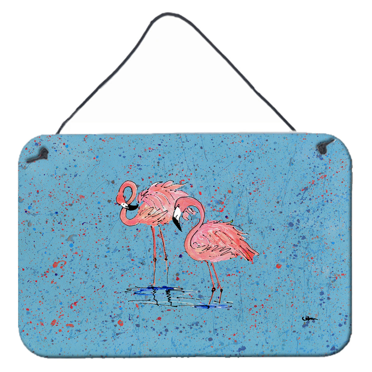 'Caroline'S Treasures 8566Ds812 Flamingo Aluminum Metal Wall Or Door Hanging Prints, 8 X 12''''''