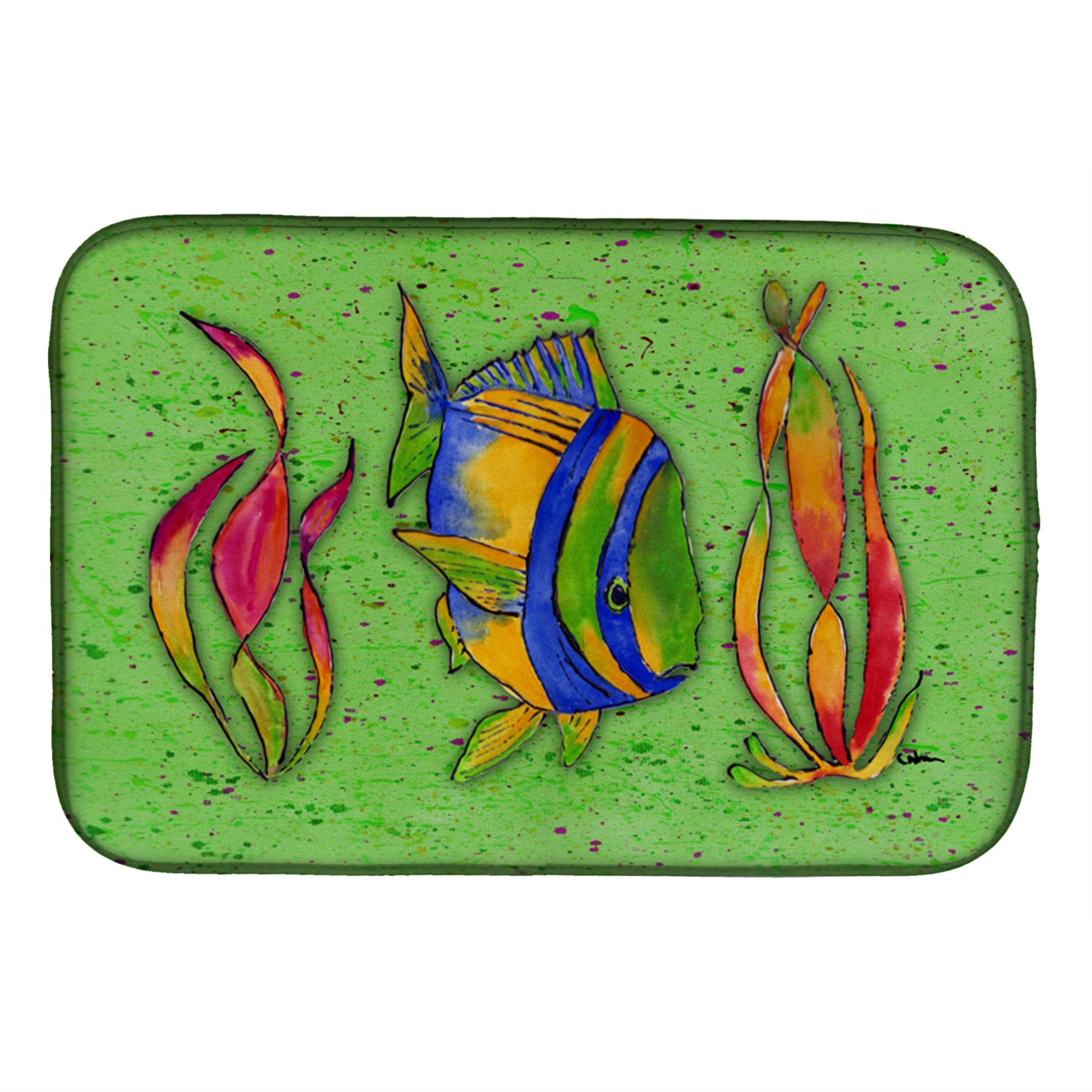 'Caroline'S Treasures Tropical Fish Dish Drying Mat, 14'''' X 21'''', Multicolor''