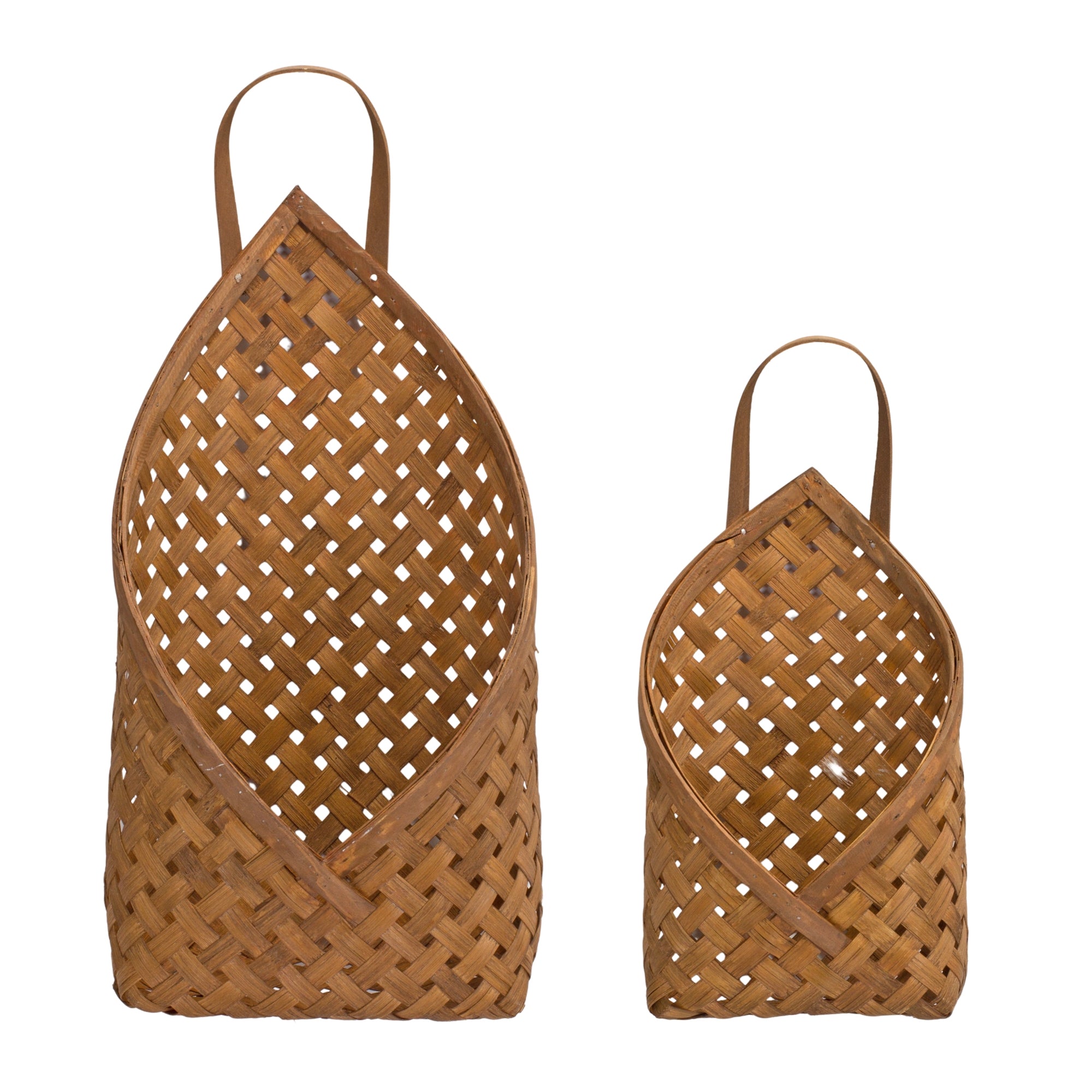 Bamboo Wall Basket (Set Of 2)