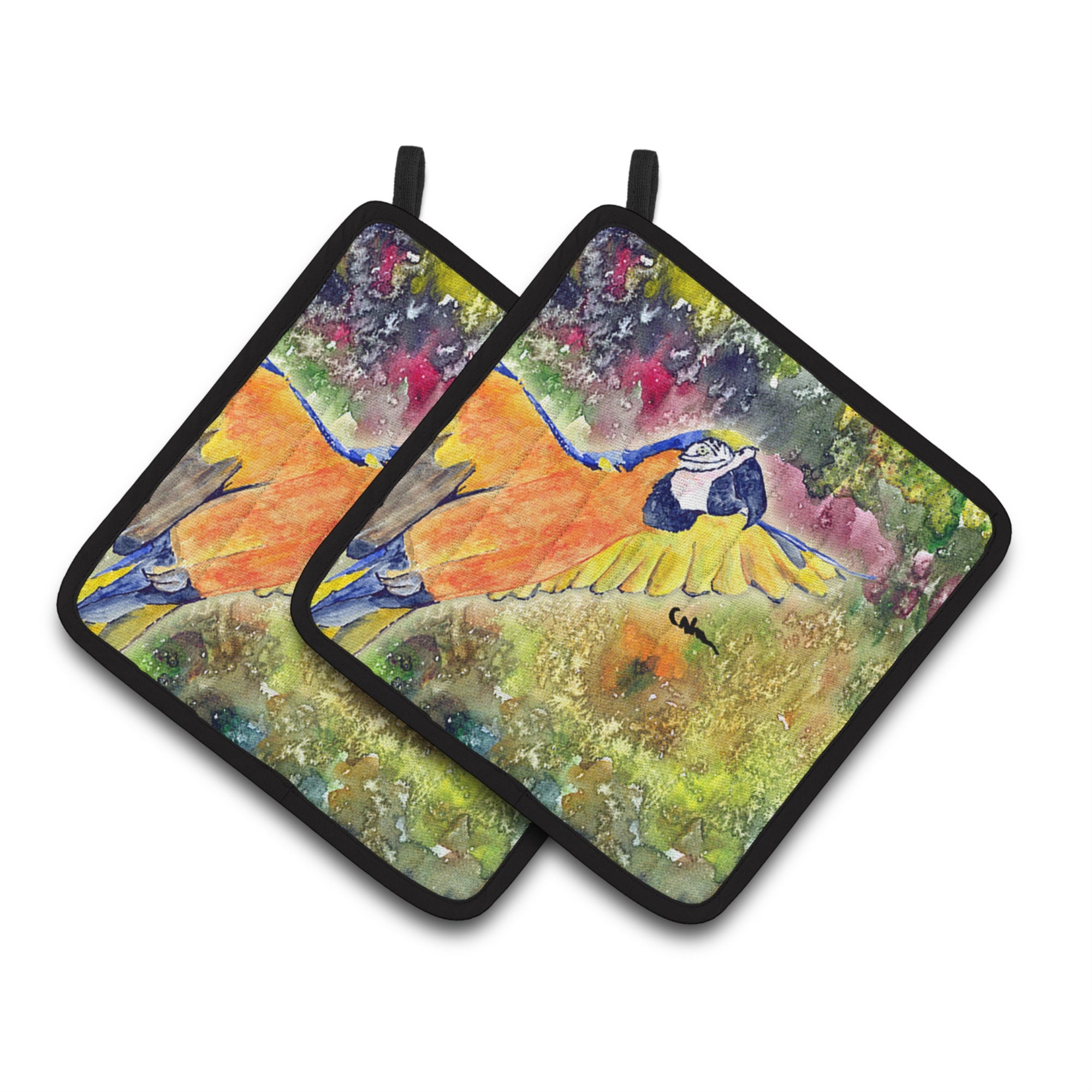 'Caroline'S Treasures Parrot Head Pair Of Pot Holders 8602Pthd, 7.5Hx7.5W, Multicolor''