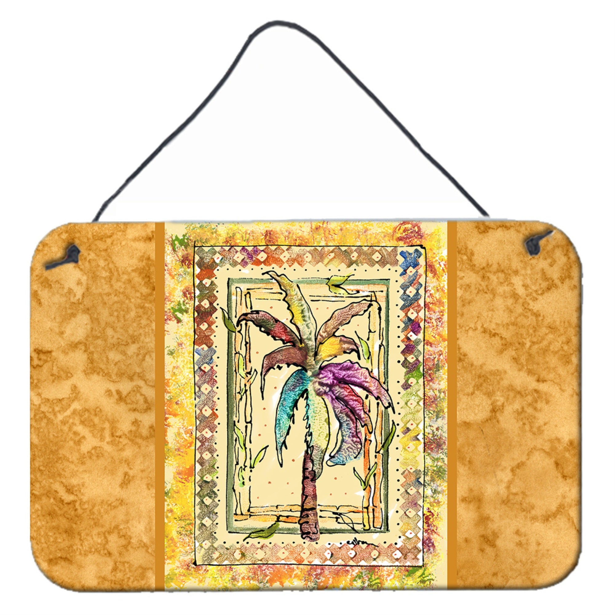 'Caroline'S Treasures 8614Ds812 Palm Tree Aluminum Metal Wall Or Door Hanging Prints, 8 X 12''''''