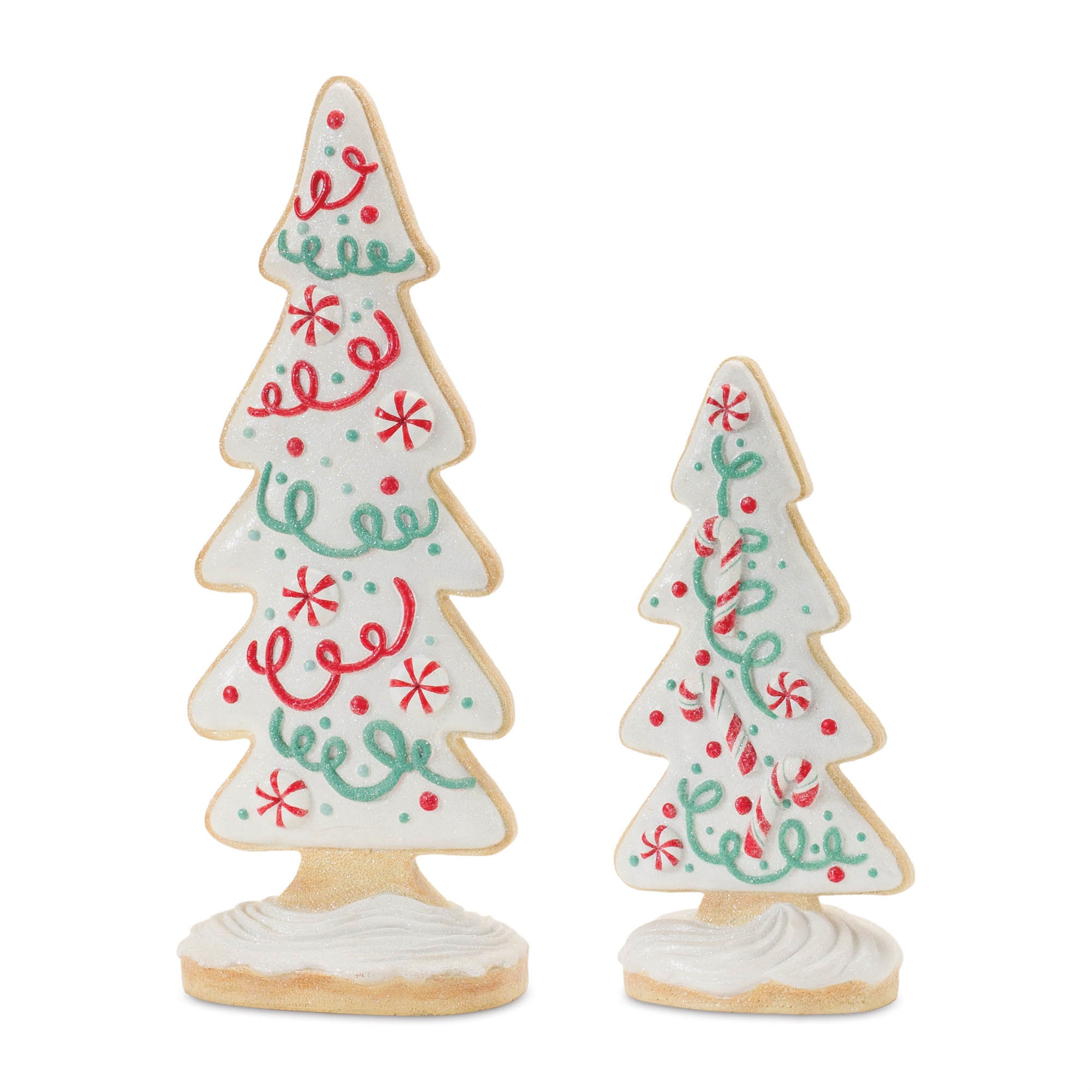 Gingerbread Tree (Set of 2) 14.5H, 20.5H Resin