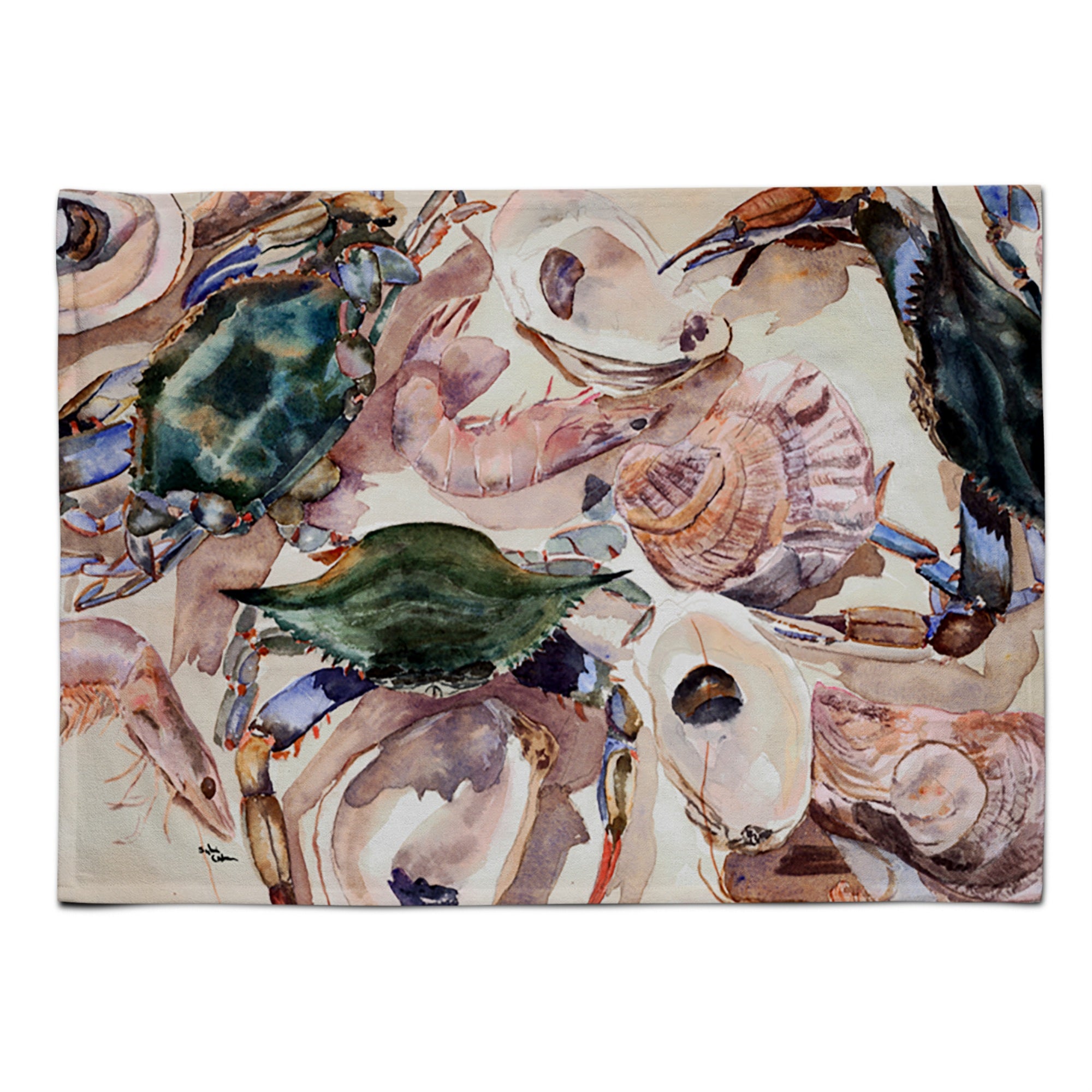 'Caroline'S Treasures 8618Plmt Crab Fabric Placemat, Multicolor''