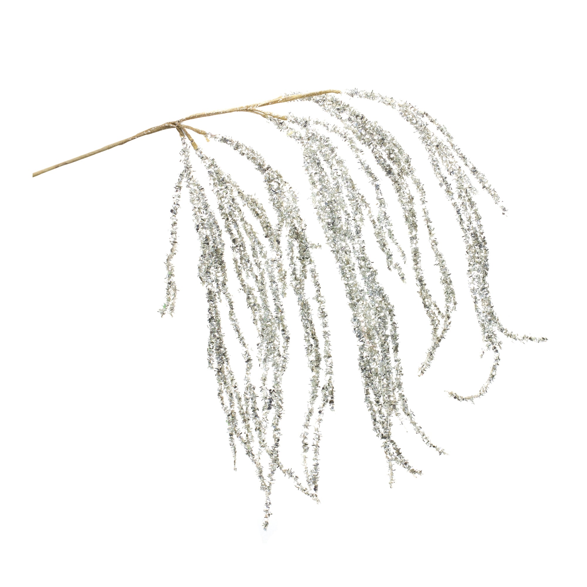Hanging Tinsel Branch (Set of 2) 28H Plastic