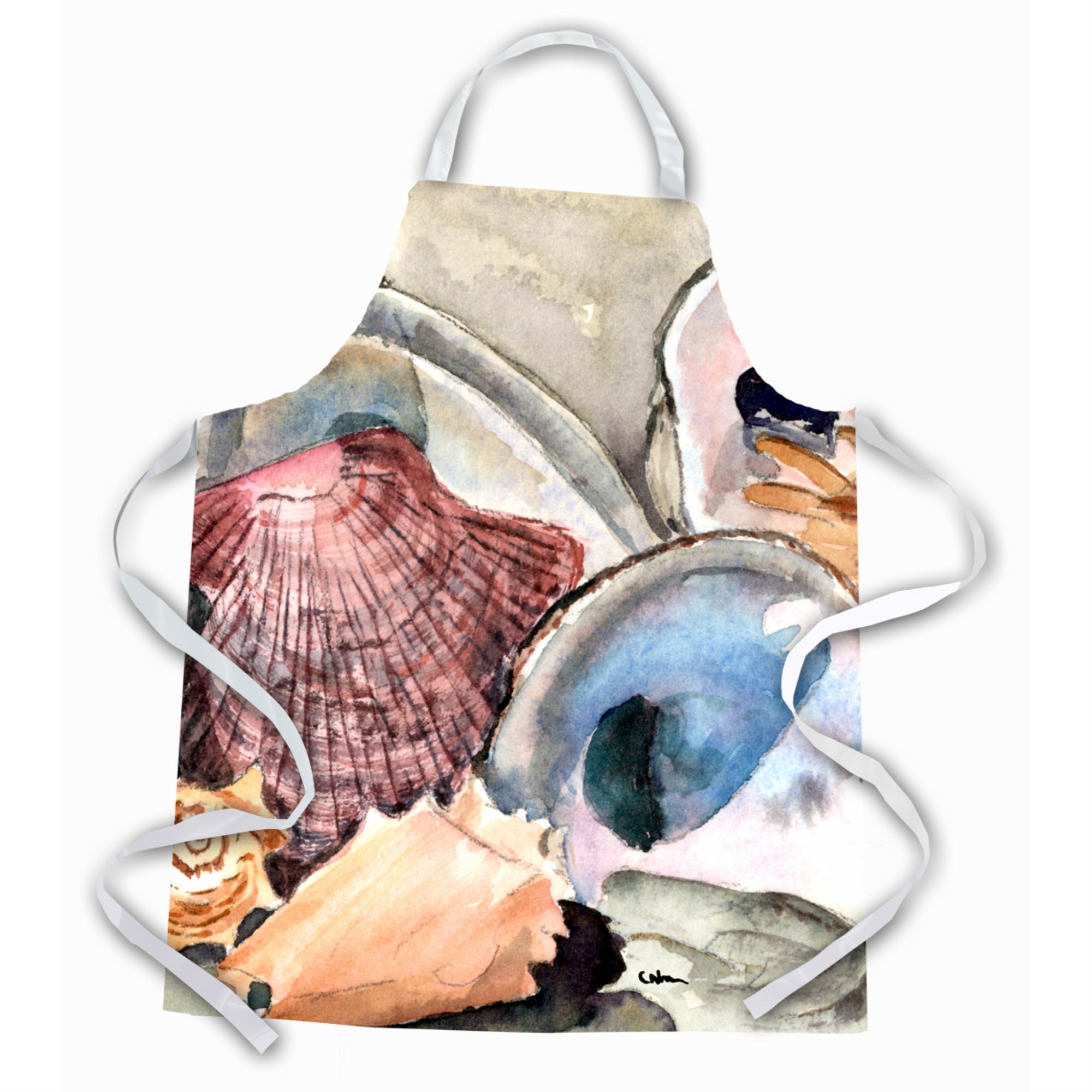 'Caroline'S Treasures 8619Apron Sea Shells Apron, Large, Multicolor''
