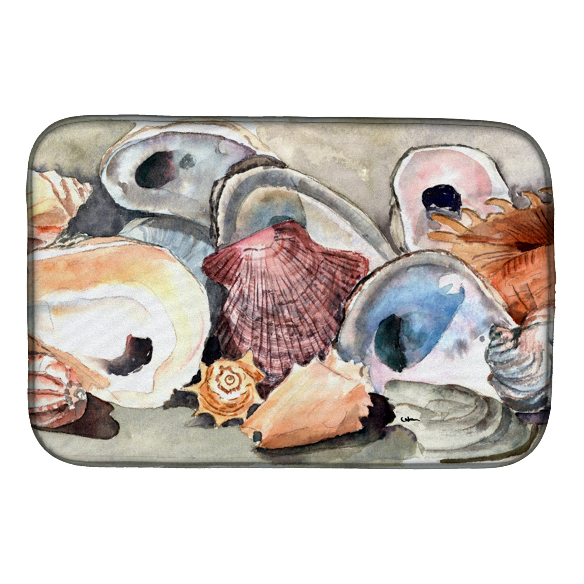 'Caroline'S Treasures Sea Shells Dish Drying Mat, 14'''' X 21'''', Multicolor''