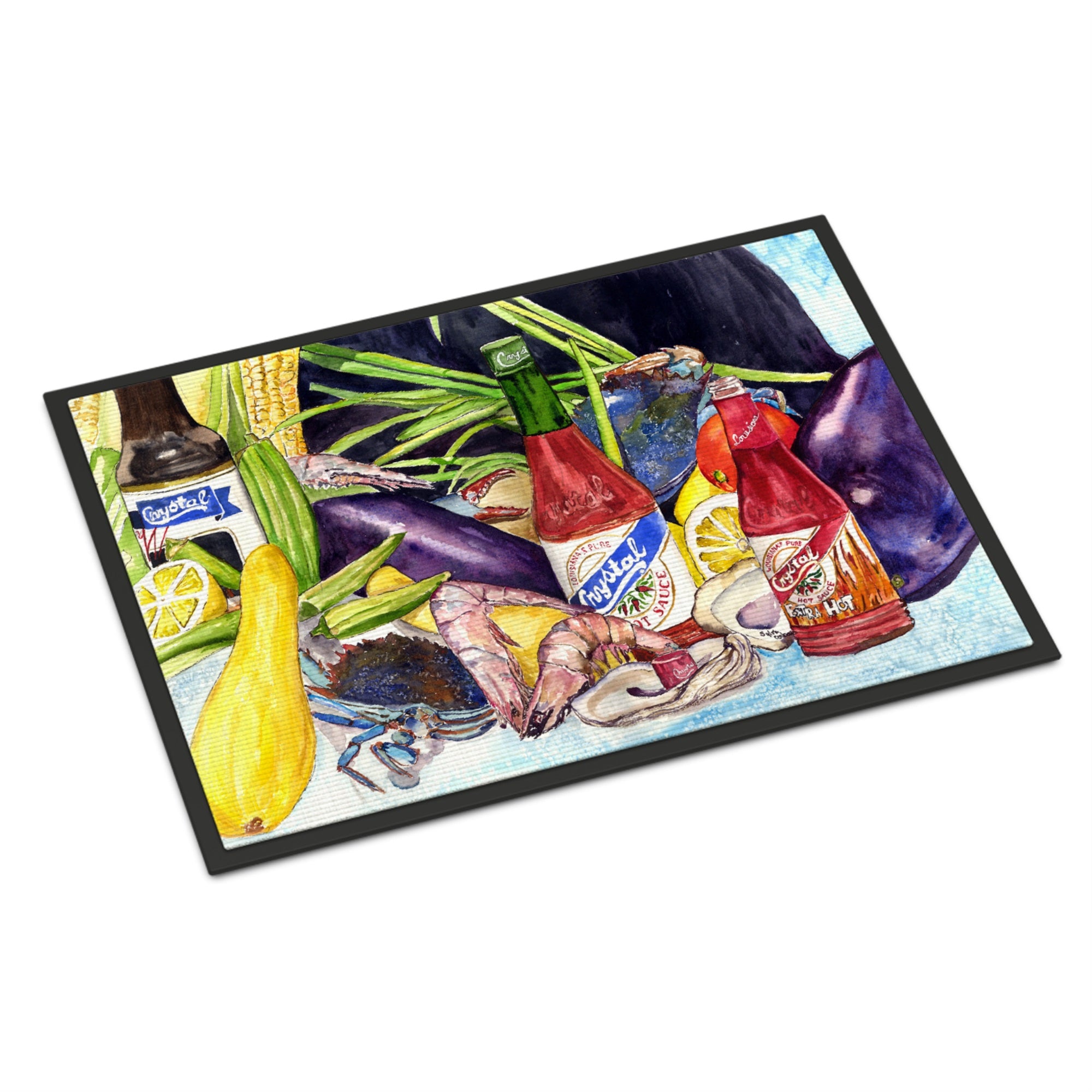 'Caroline'S Treasures 8637Mat Crystal Hot Sauce With Seafood Indoor Or Outdoor Mat, 18 X 27'''', Multicolor''