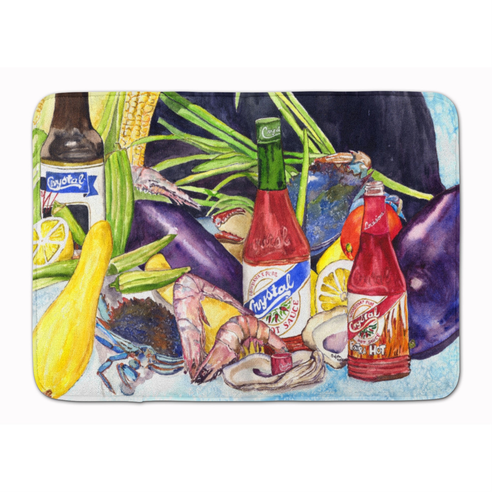 'Caroline'S Treasures Crystal Hot Sauce With Seafood Floor Mat, 19'''' X 27'''', Multicolor''