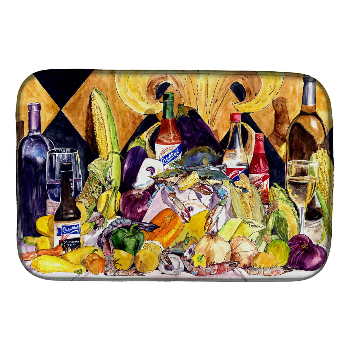 'Caroline'S Treasures 8638Ddm Dish Drying Mat, 14'''' X 21'''', Multicolor''