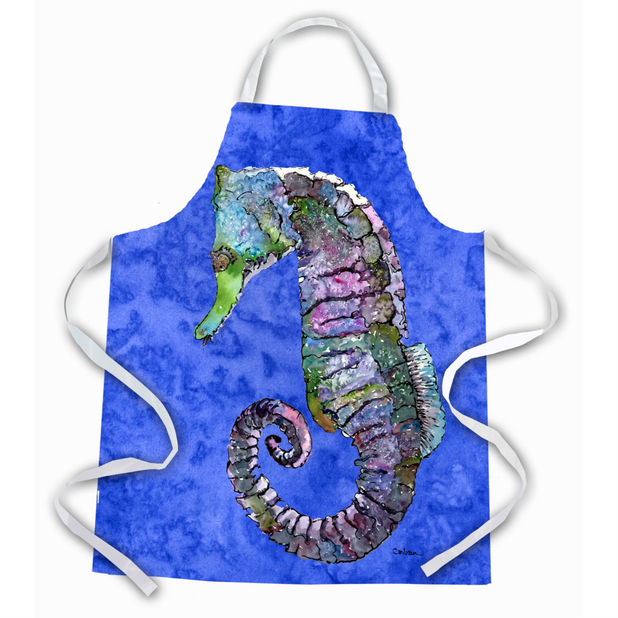 'Caroline'S Treasures 8639Apron Seahorse Apron, Large, Multicolor''