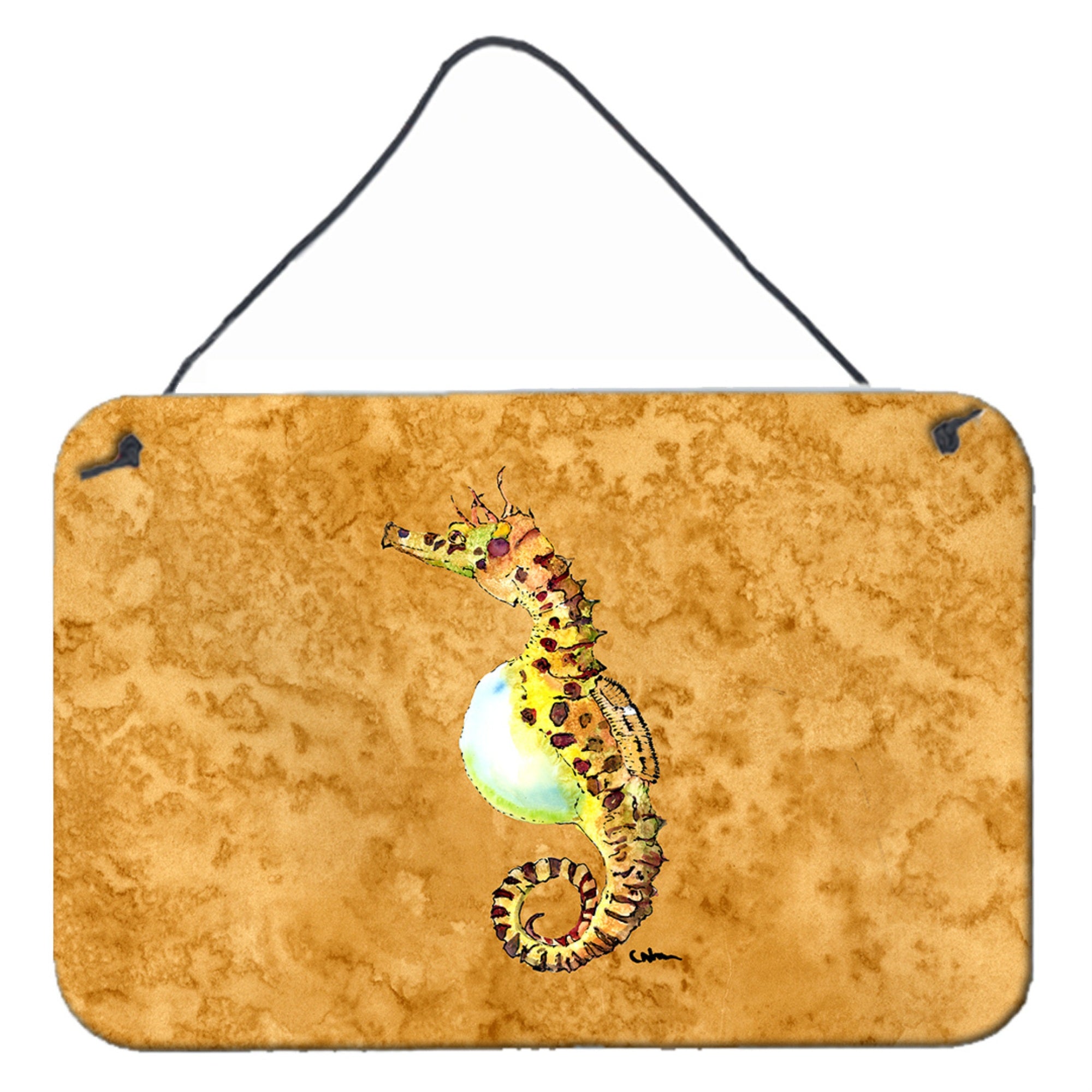 'Caroline'S Treasures Seahorse Aluminum Metal Wall Or Door Hanging Prints, 8 X 12''''''