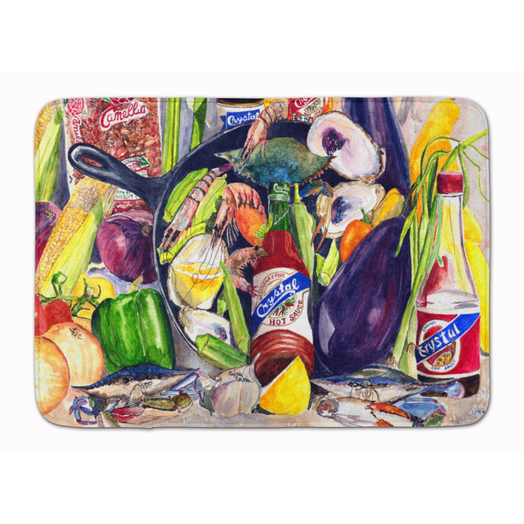 'Caroline'S Treasures Crystal Hot Sauce With Camellia Beans Floor Mat, 19'''' X 27'''', Multicolor''