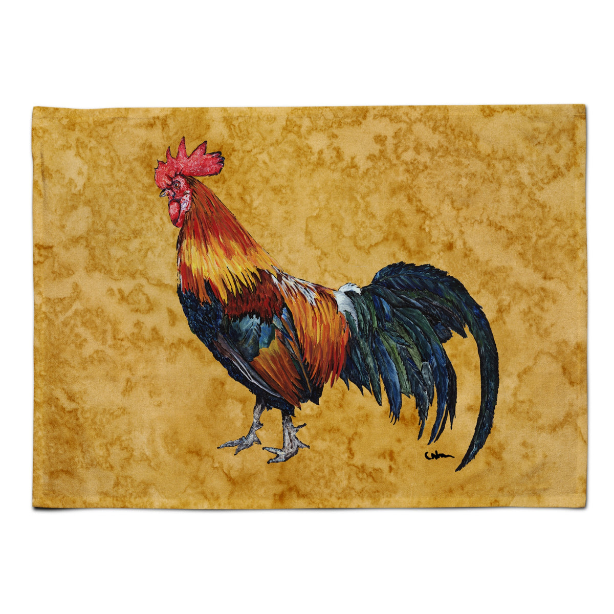 'Caroline'S Treasures 8651Plmt Rooster Fabric Placemat, Multicolor''