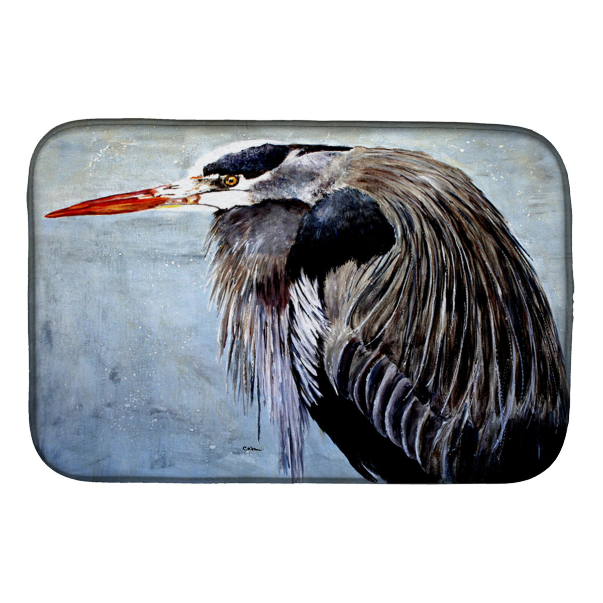 'Caroline'S Treasures Blue Heron Dish Drying Mat, 14'''' X 21'''', Multicolor''