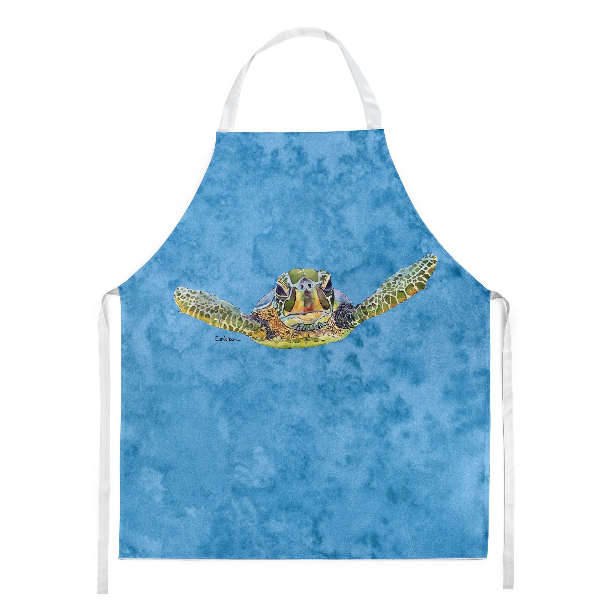 'Caroline'S Treasures 8653Apron Turtle Coming At You Apron, Large, Multicolor''