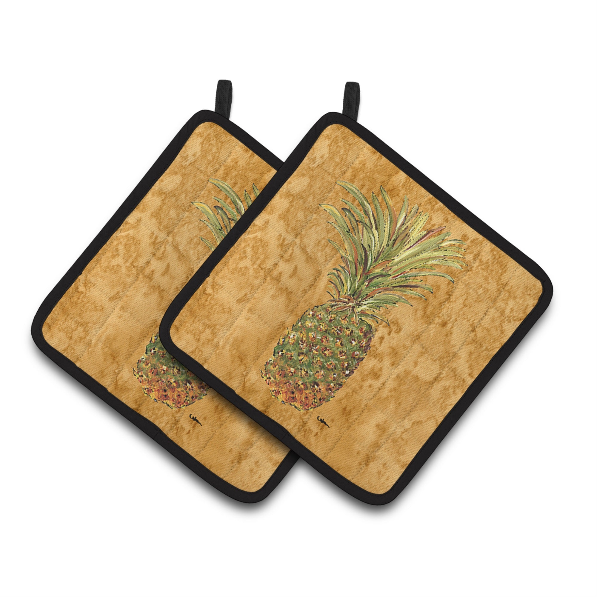 'Caroline'S Treasures Pineapple Pair Of Pot Holders 8654Pthd, 7.5Hx7.5W, Multicolor''