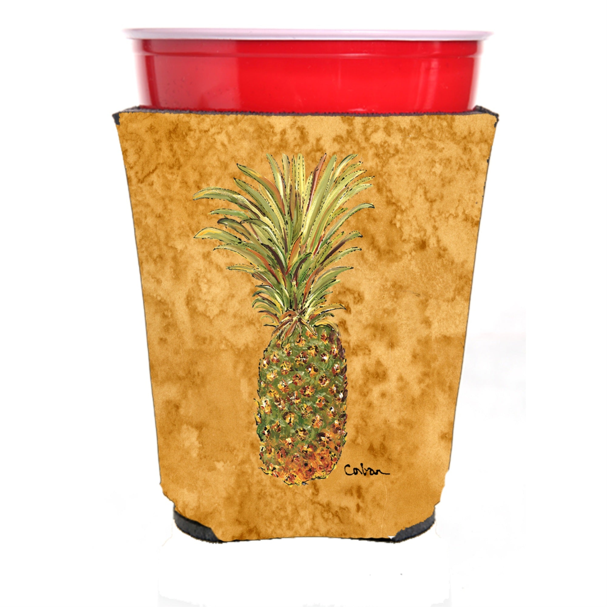 Pineapple  Red Solo Cup Beverage Insulator Hugger