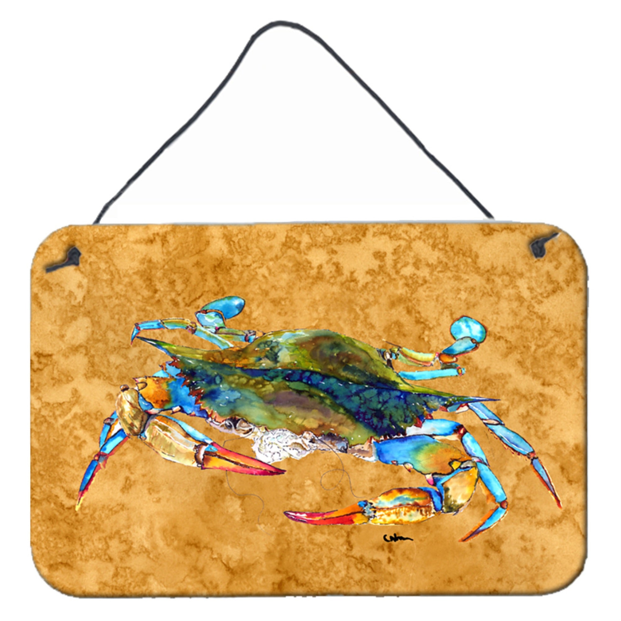 'Caroline'S Treasures 8655Ds812 Crab Aluminum Metal Wall Or Door Hanging Prints, 8 X 12''''''